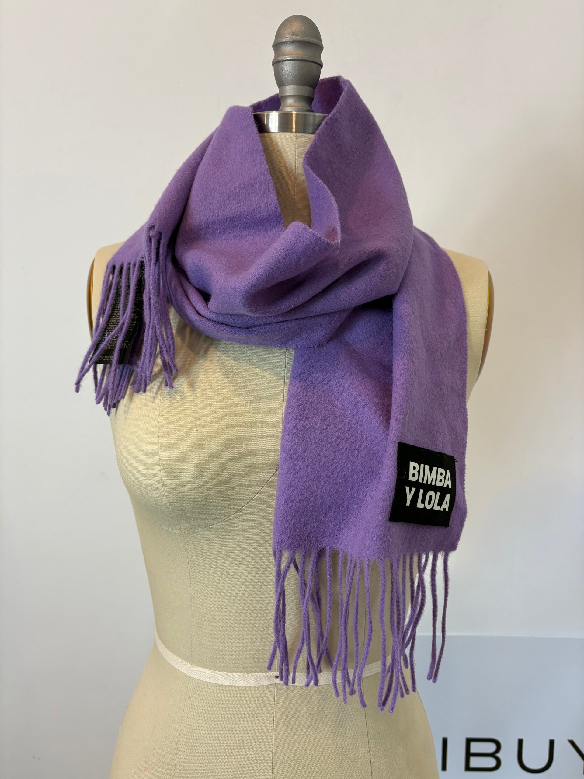 BIMBA Y LOLA. Bufanda lana malva