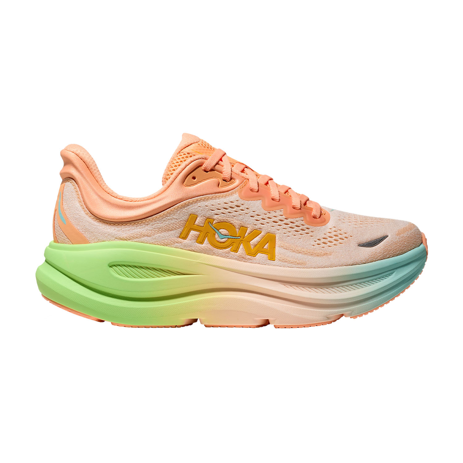 Hoka Bondi 9 Zapatillas Running Neutras Hombre Frost/Pale Tangerine