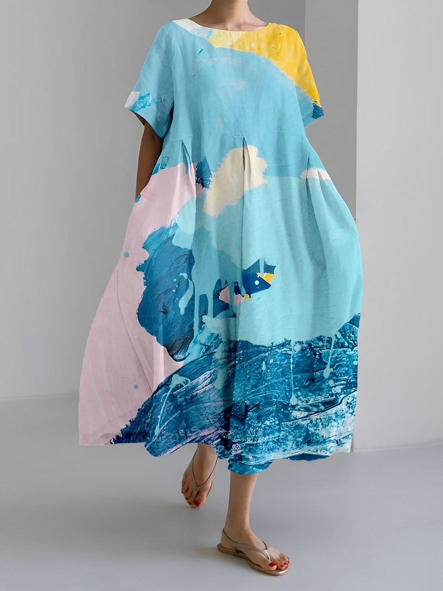 Xavia - Vestido casual suelto con estampado para mujeres