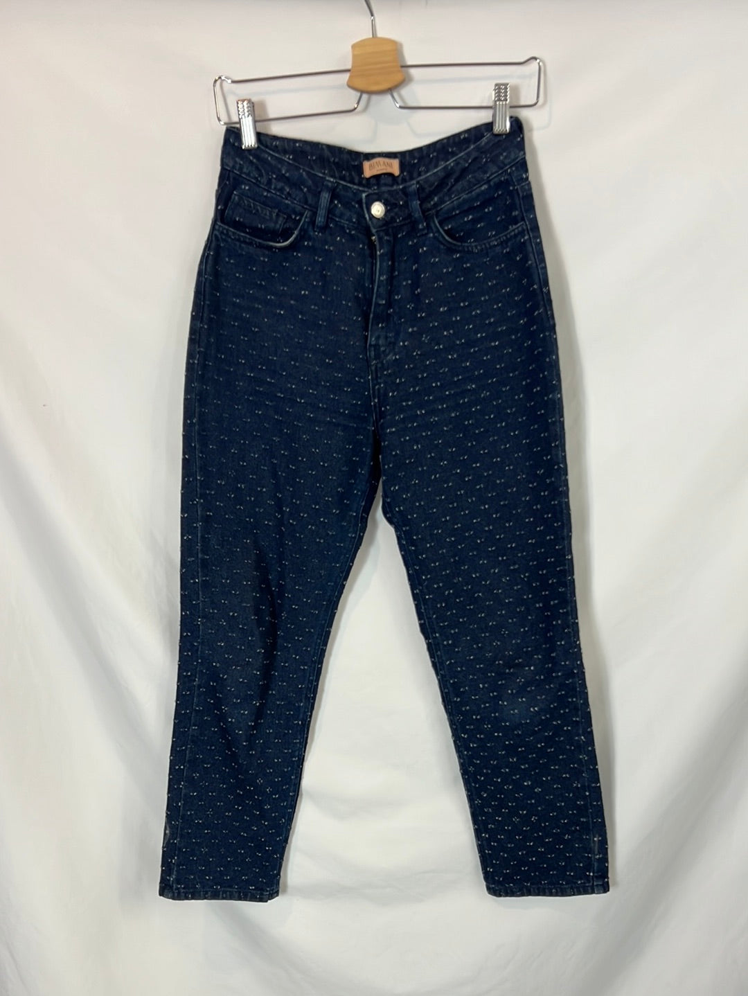 BIMANI. Pantalón denim plumeti T.36(tara)