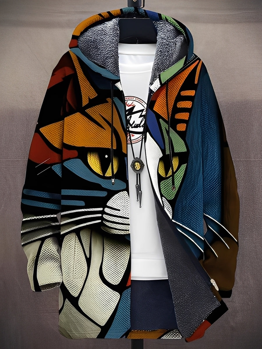 Trenton - Elegante chaqueta con capucha impresa para hombres