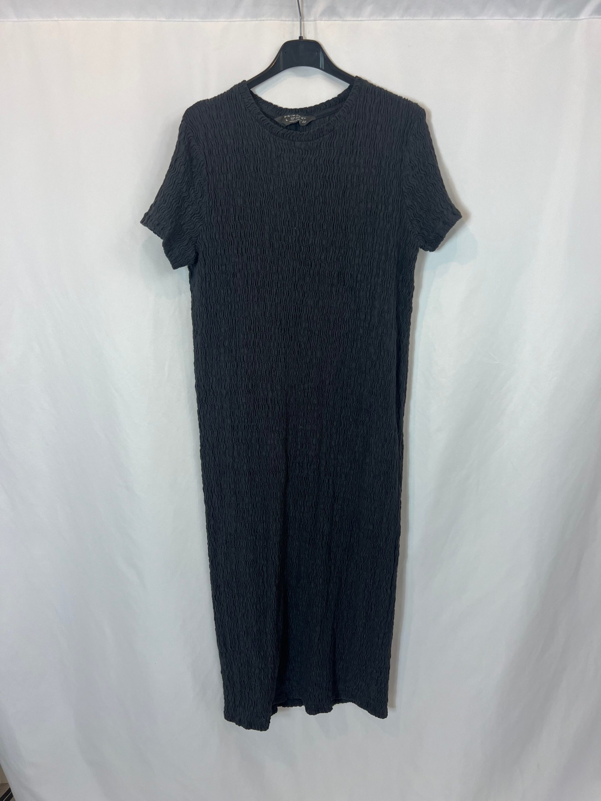 PRIMARK. Vestido midi fruncidos. T L