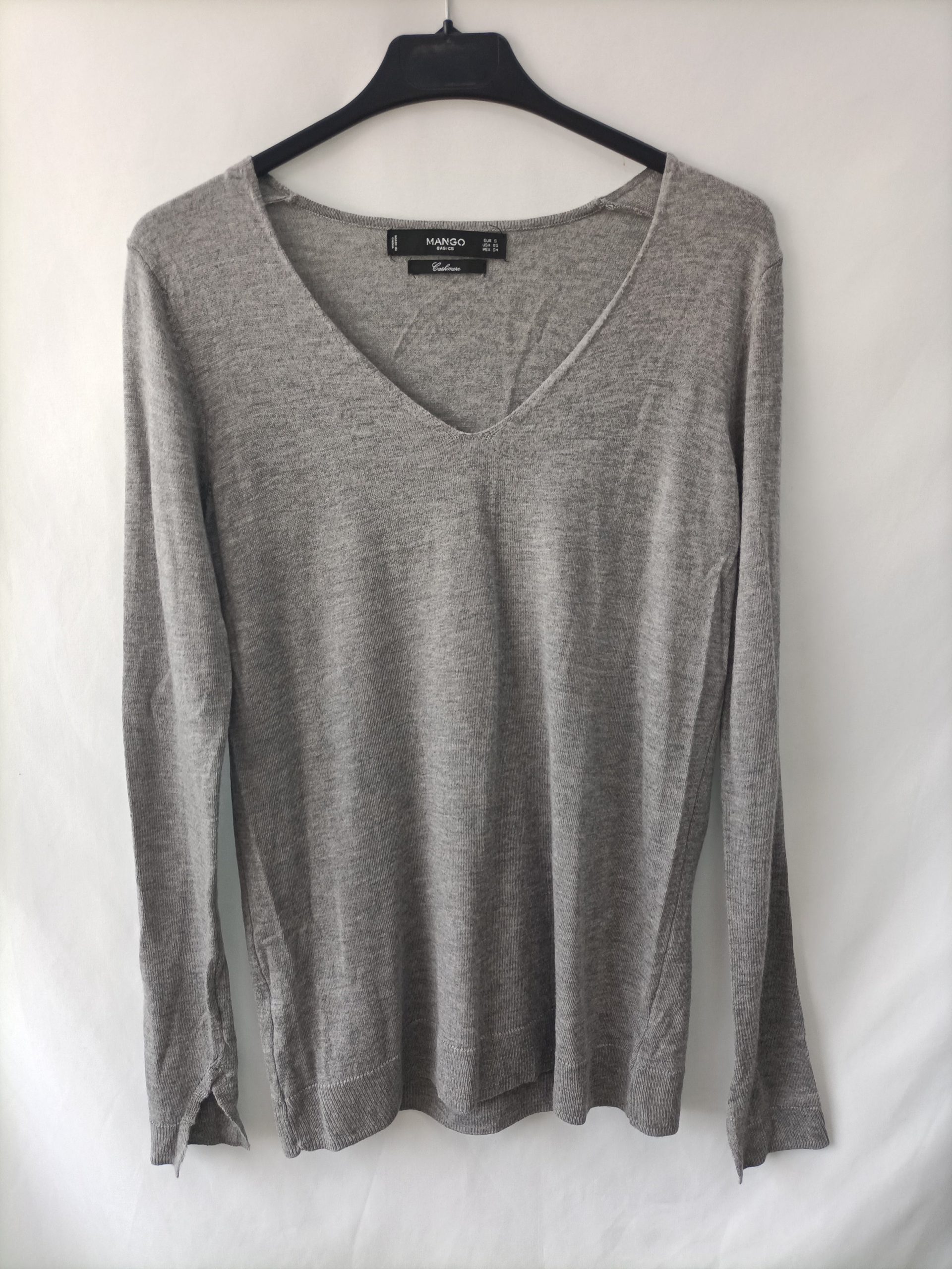 MANGO. Jersey gris cashmere T.s