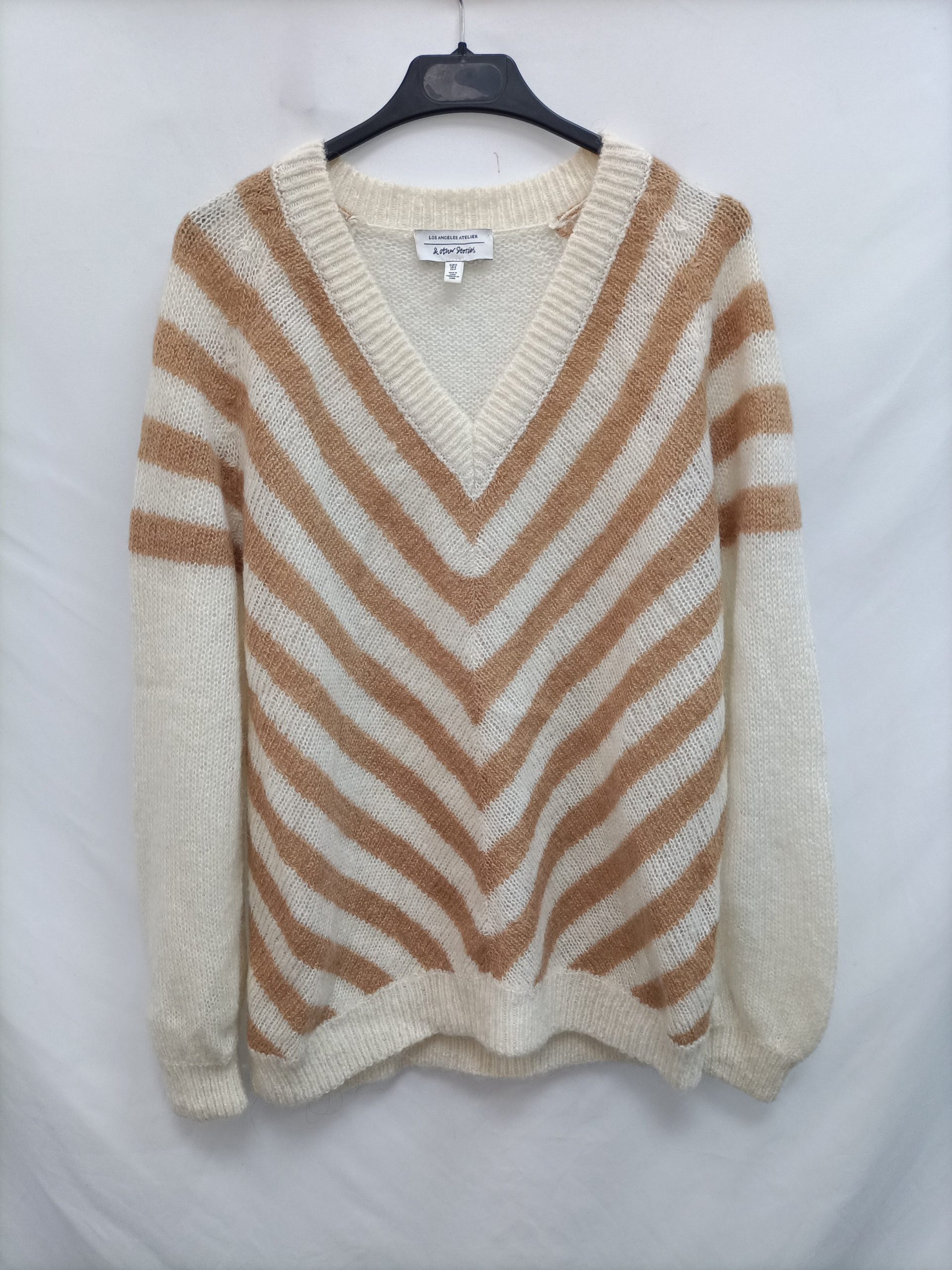 &OTHER STORIES. Jersey beige rayas T.s