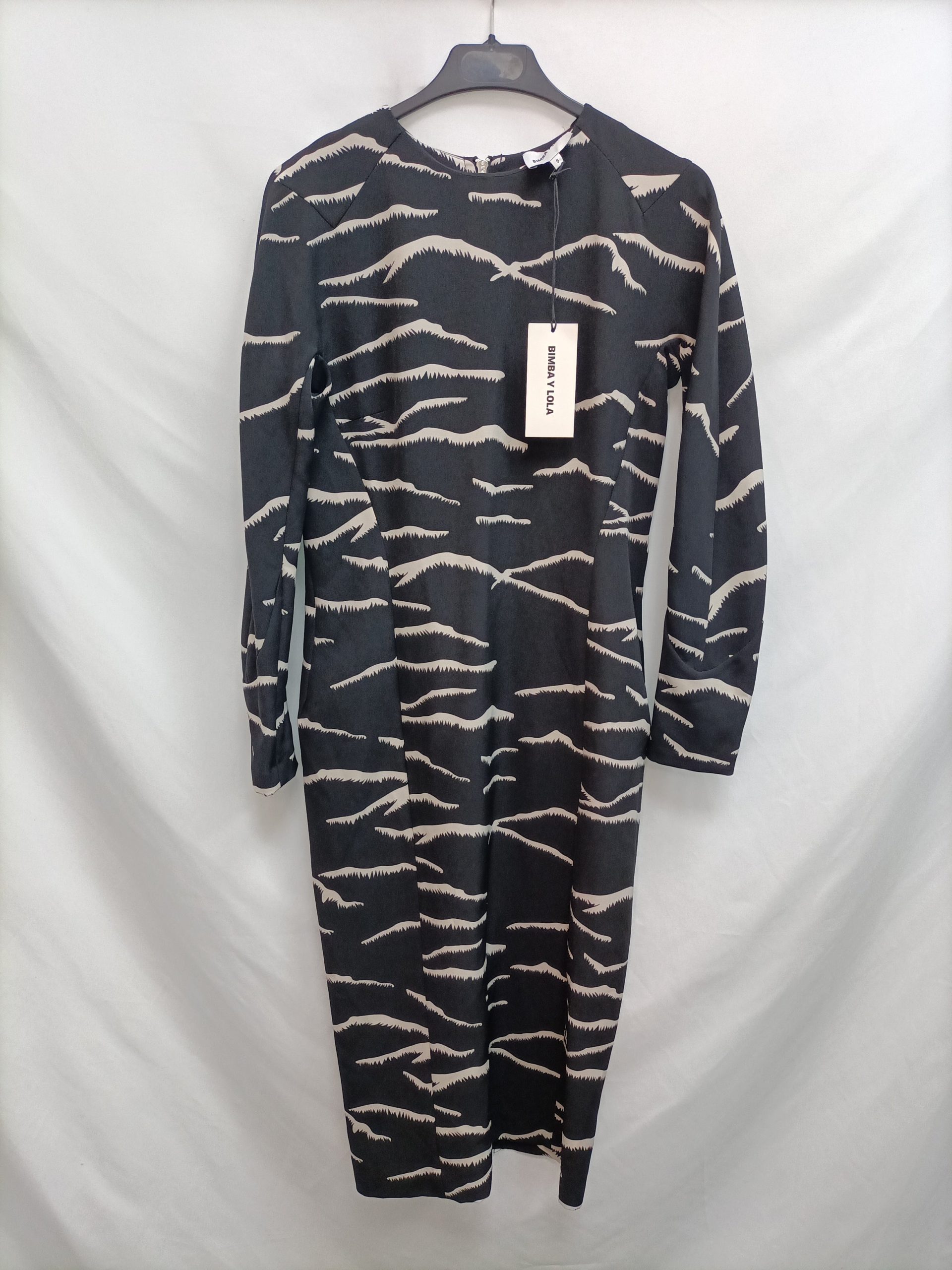 BIMBA Y LOLA. Vestido midi Negro T.s