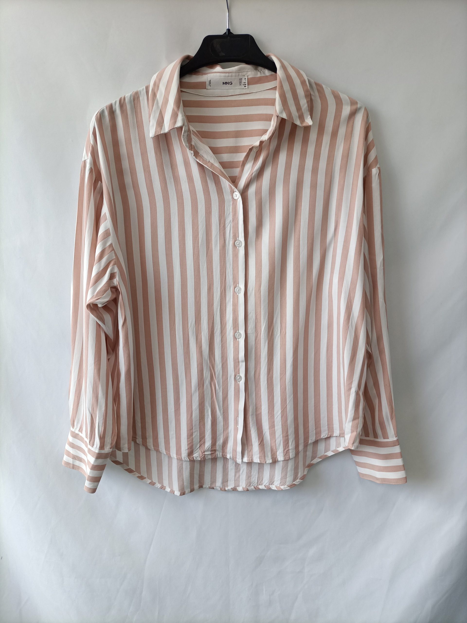 MANGO. Blusa fluida rayas T.xs