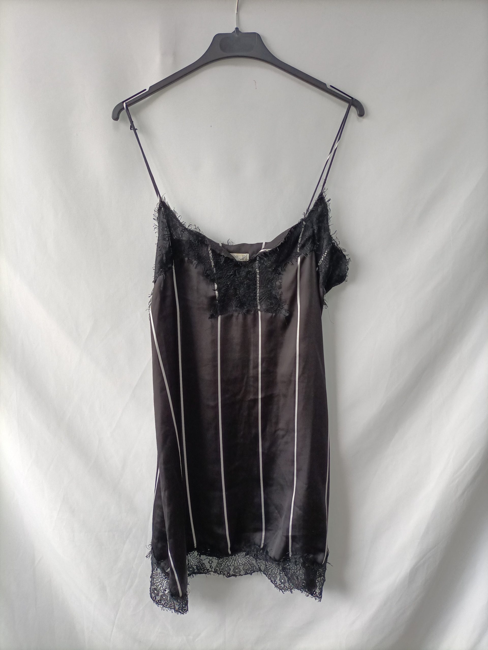 MANGO. Vestido lencero rayas T.m