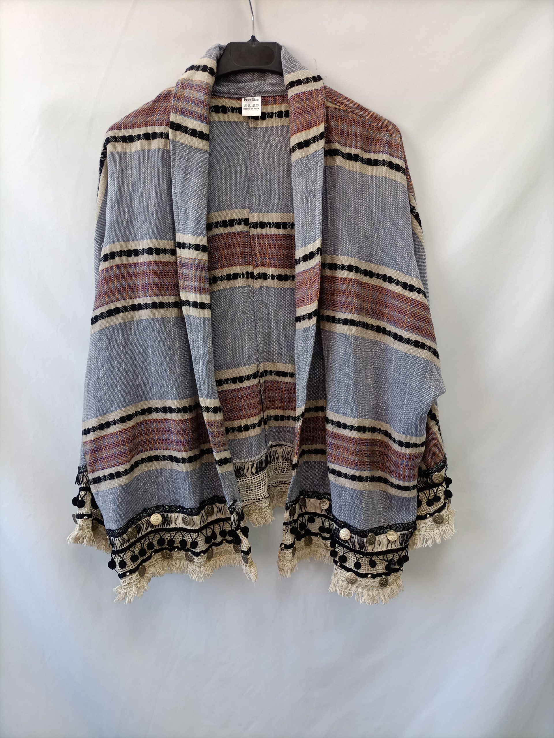 OTRAS. Kimono rayas algodón Tu(s)