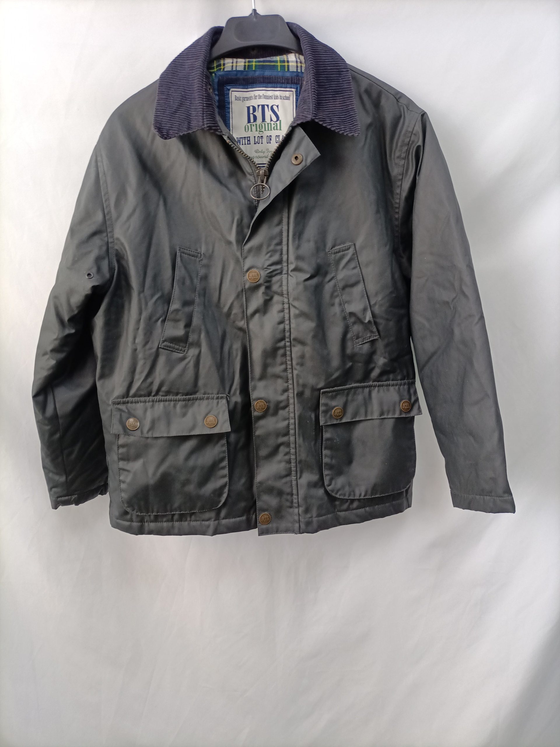 EL CORTE INGLÉS. Abrigos azul impermeable T.10