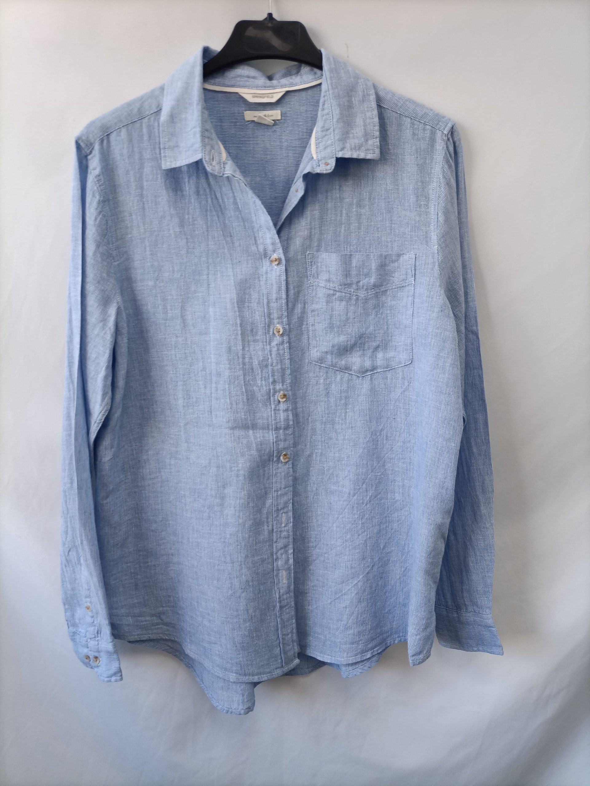SPRINGFIELD. Blusa azul fludia T.38