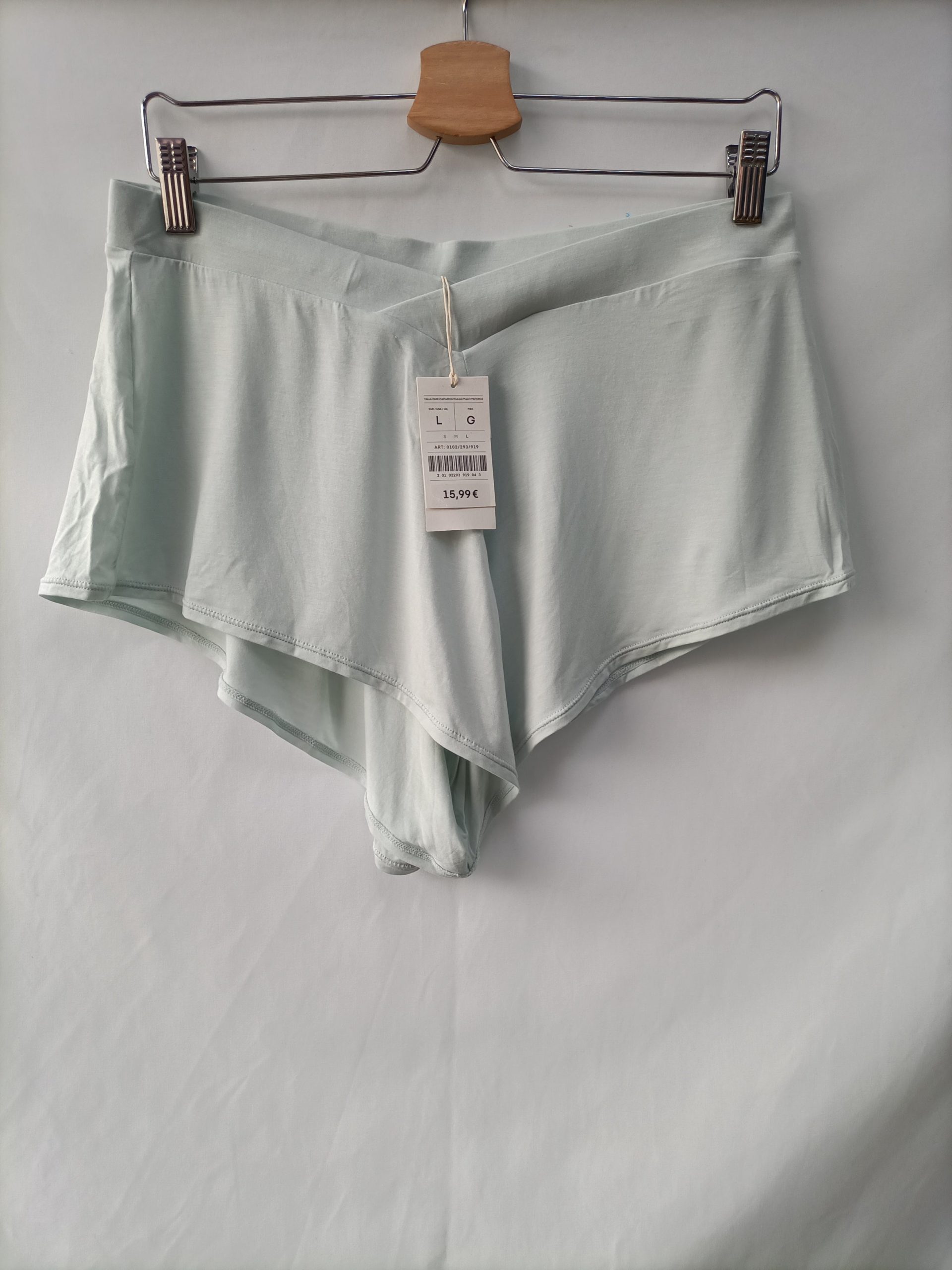 OYSHO. Pantalón verde elástico T.l