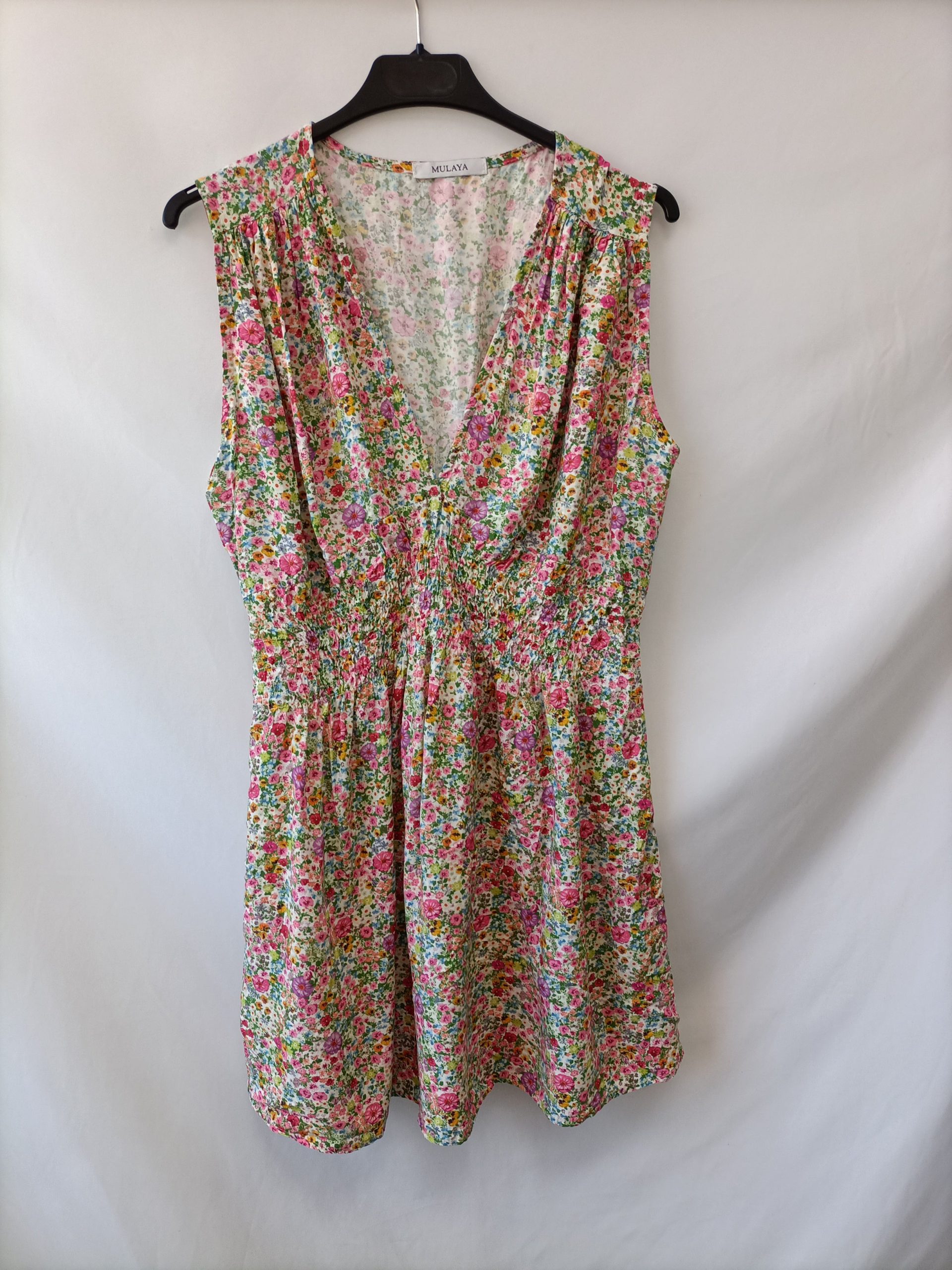 MULAYA.Vestido corto flores T.M