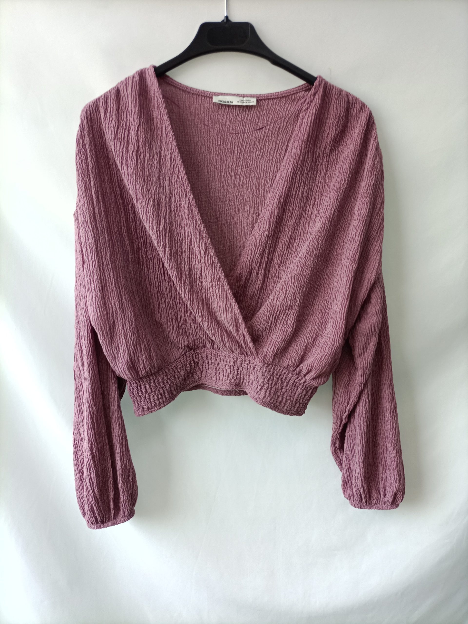 PULL&BEAR. Top rosa textira T.m