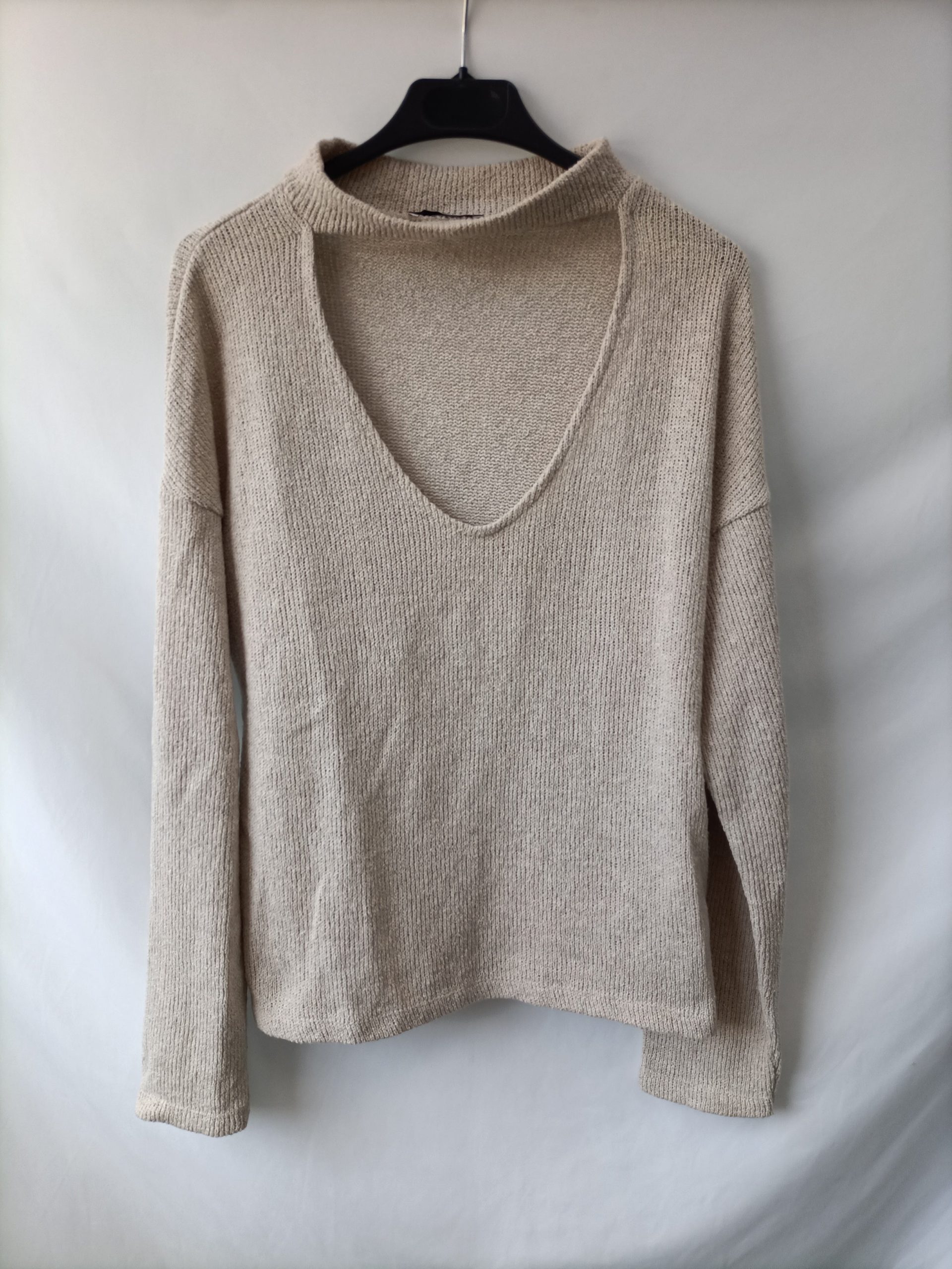 ZARA. Jersey beige choquer T.m