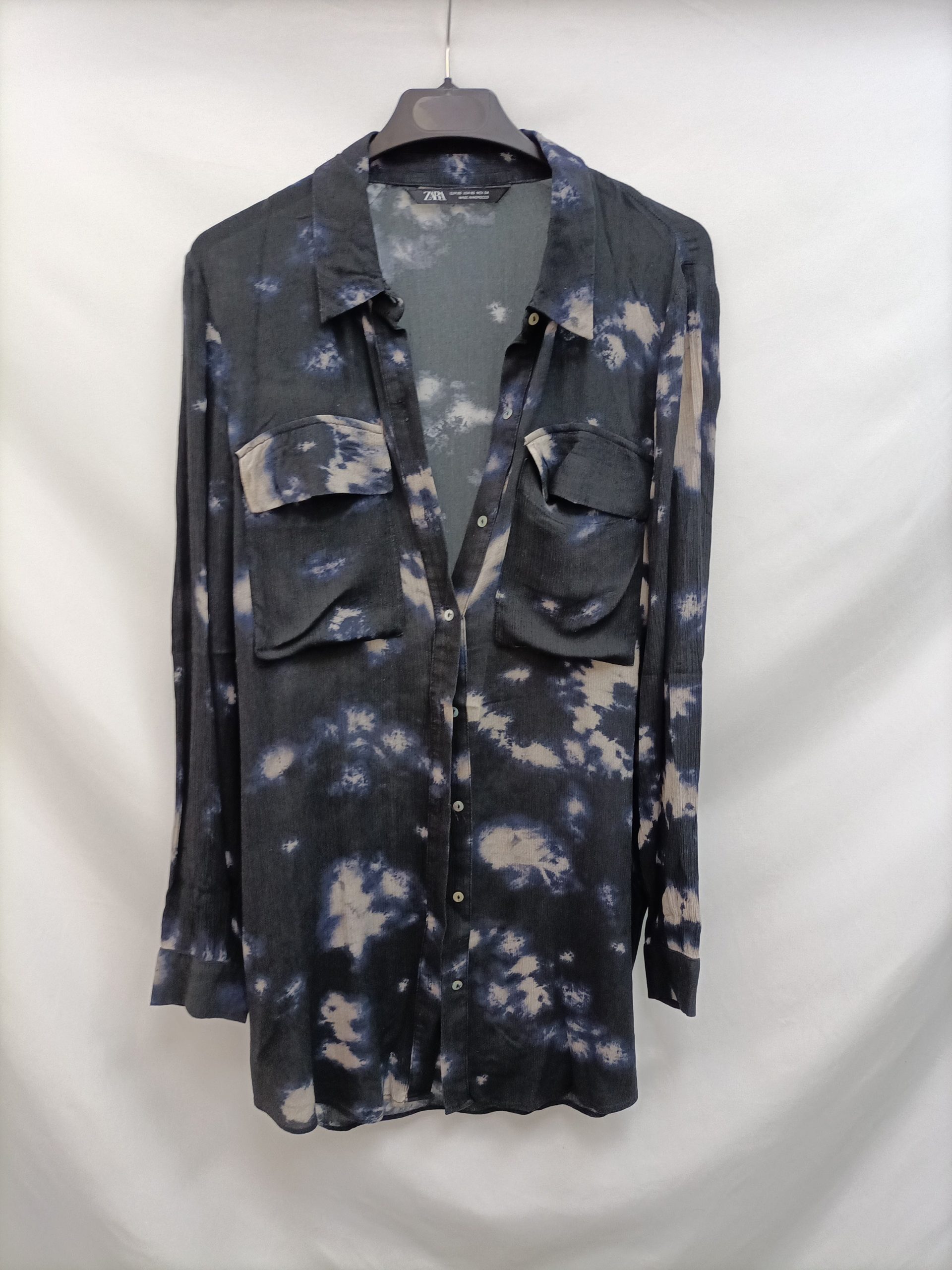 ZARA. Blusa larga tie dye T.xs