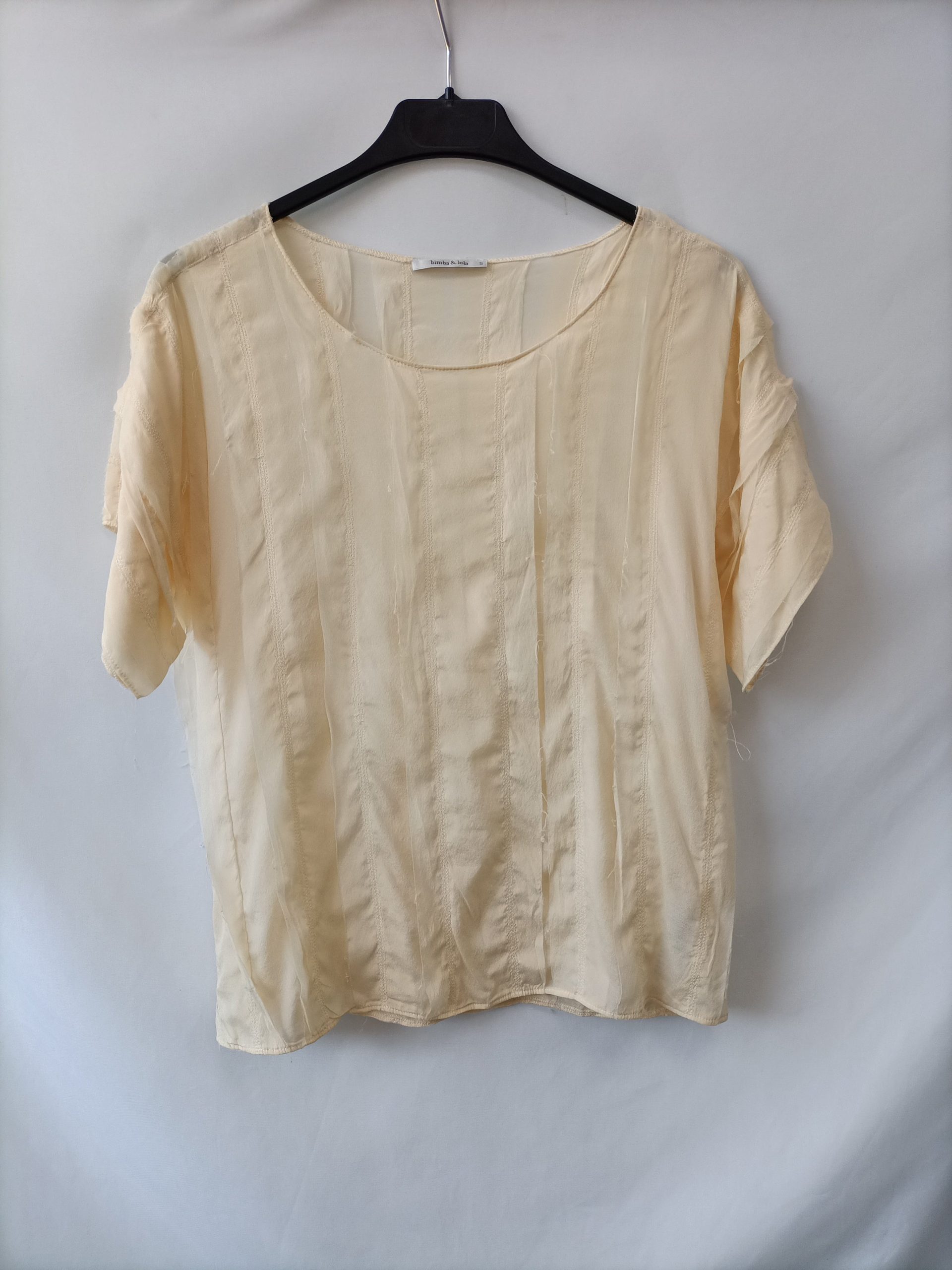 BIMBA Y LOLA. Blusa seda tablas T.s