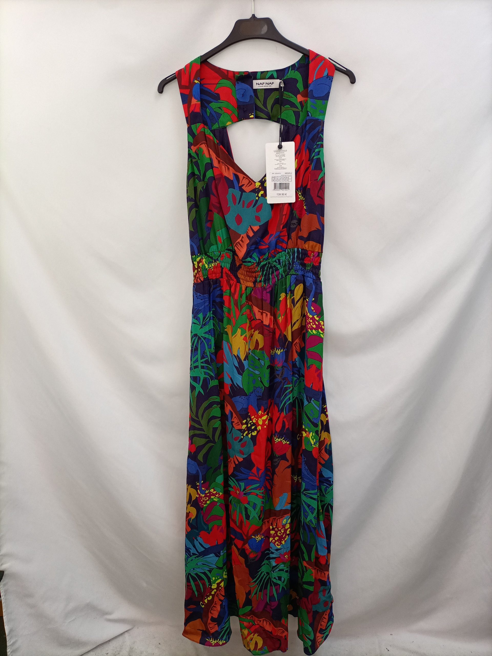 NAFNAF. Vestido largo estampado T.42