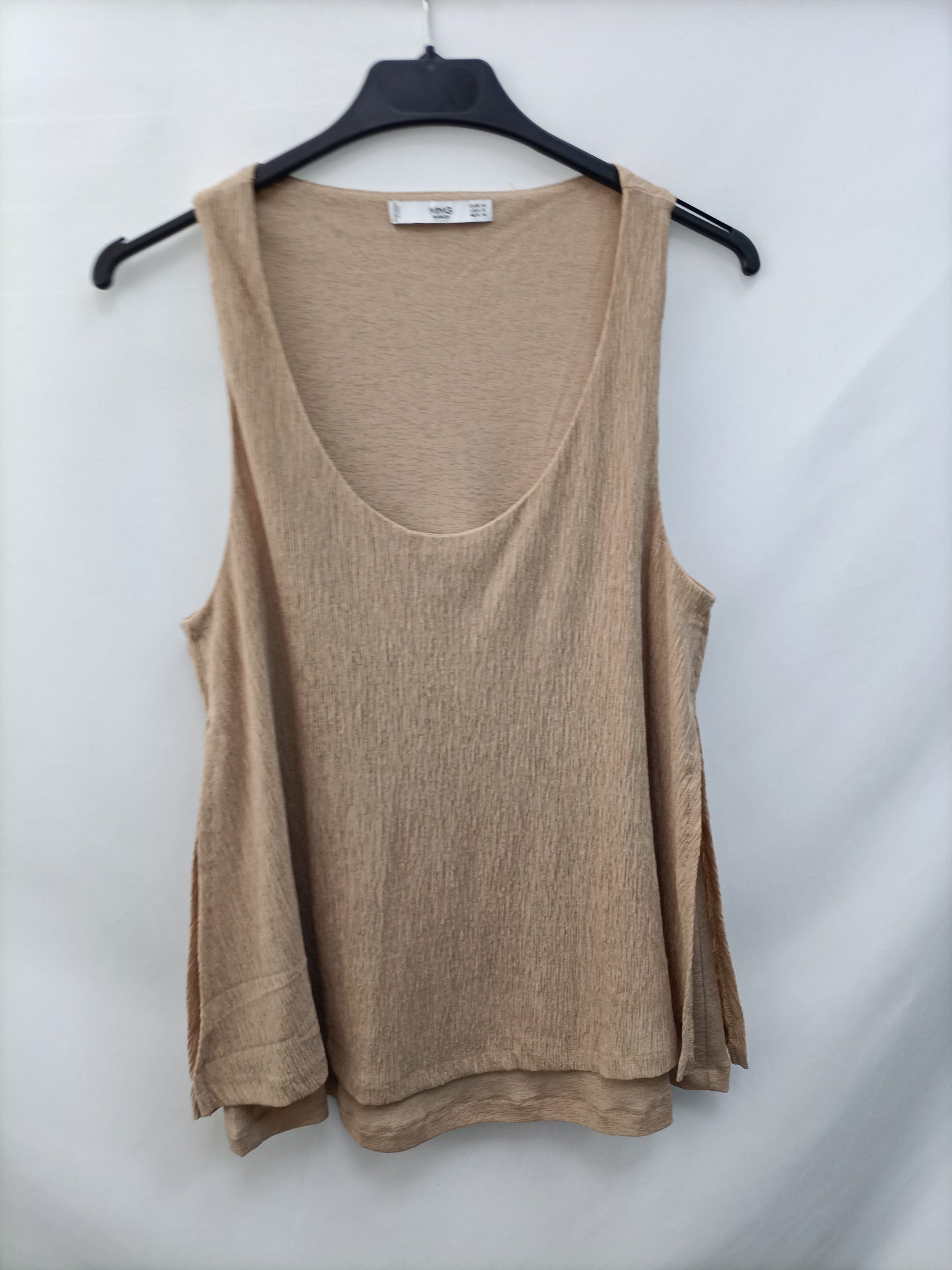 MANGO.Top beige textura T.M