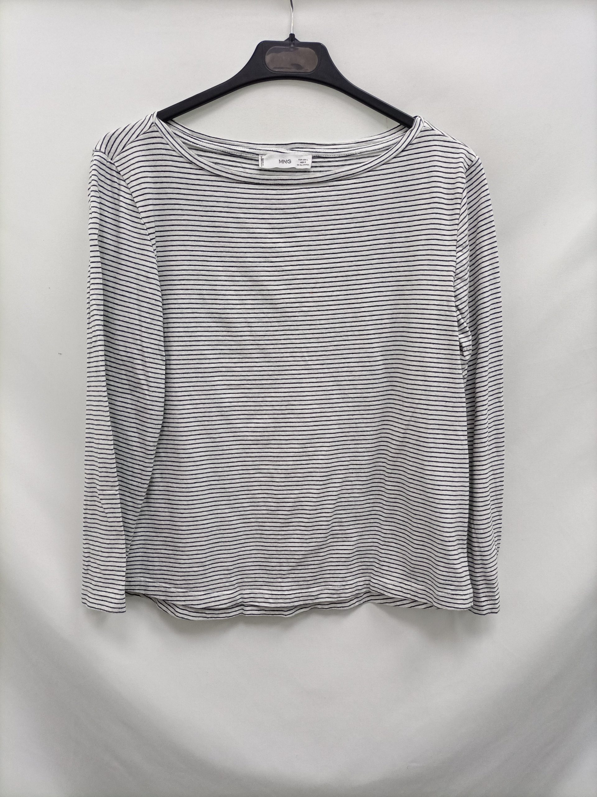 MANGO.Camiseta básica mangas 3/4 T.L