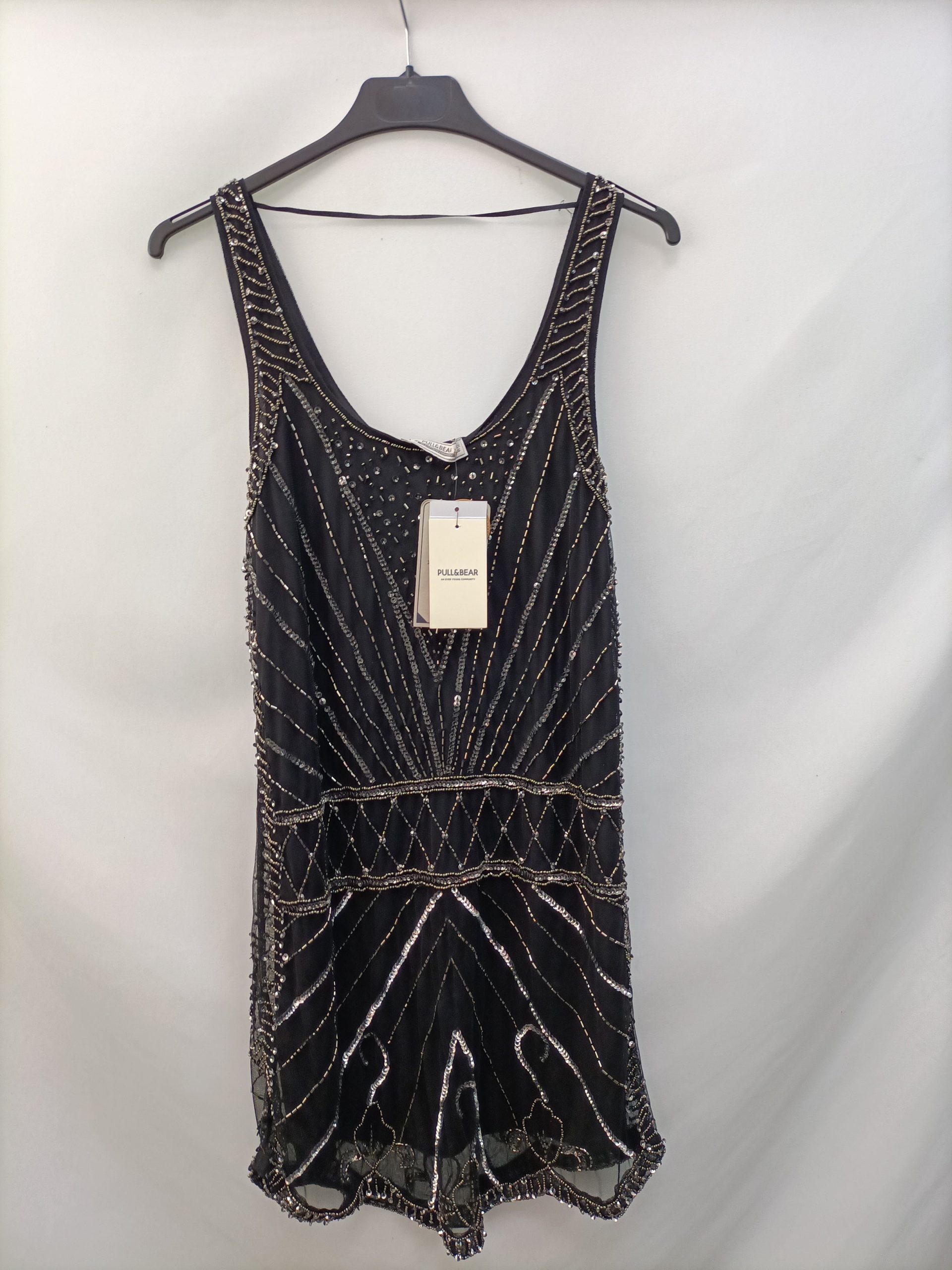 PULL&BEAR.Vestido corto lentejuelas T.s(tara)