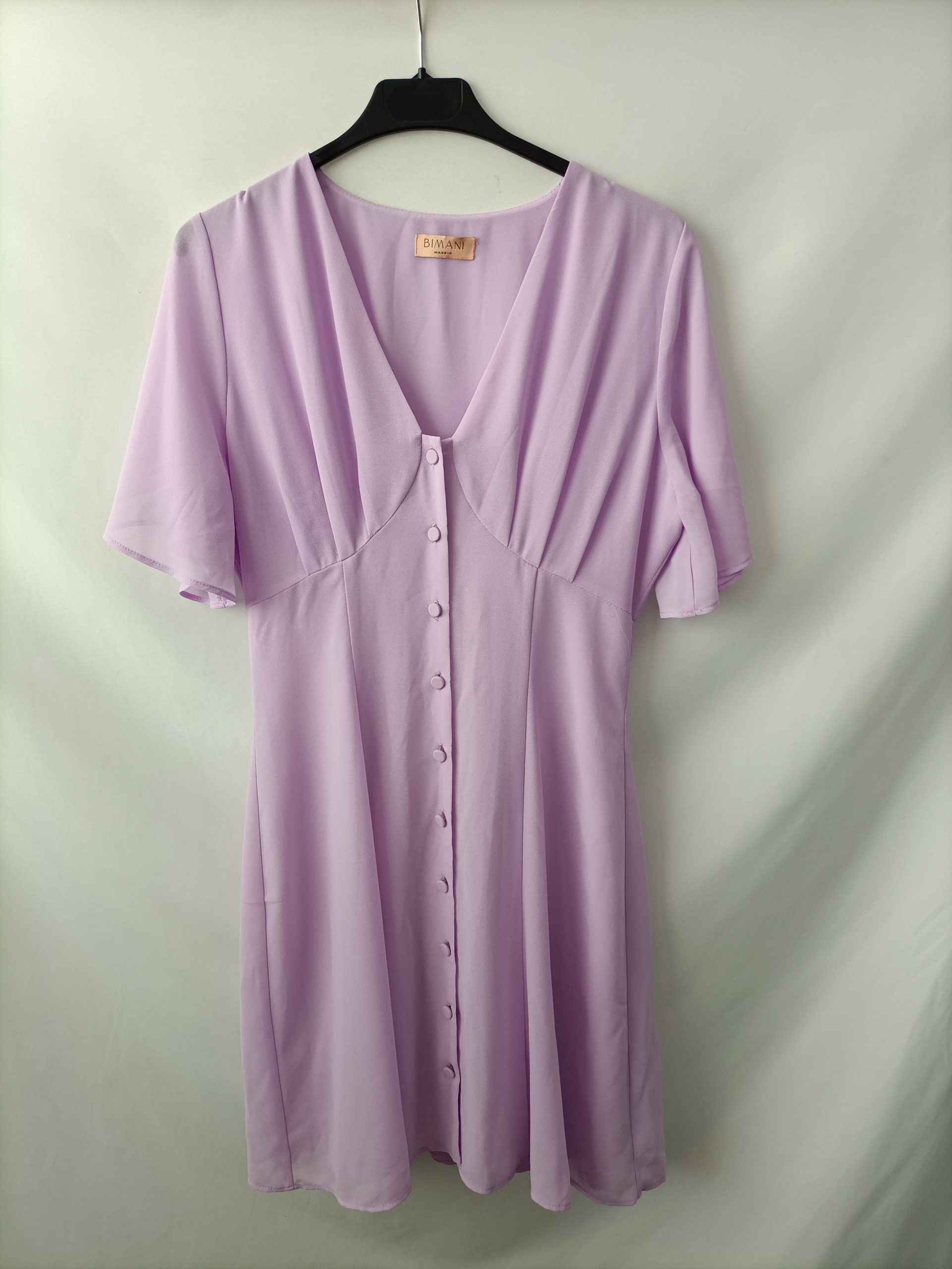 BIMANI. Vestido Abotonado lila T.xs