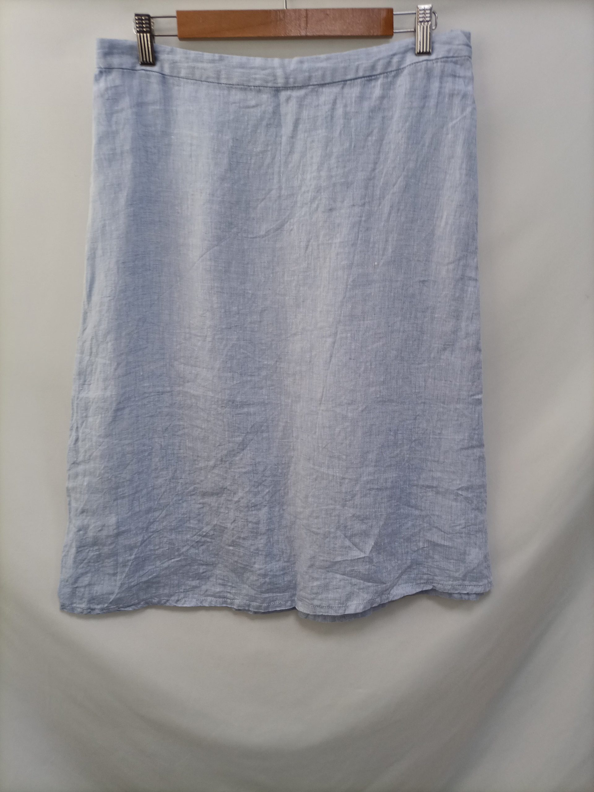 NATURA.Falda midi lino T.L