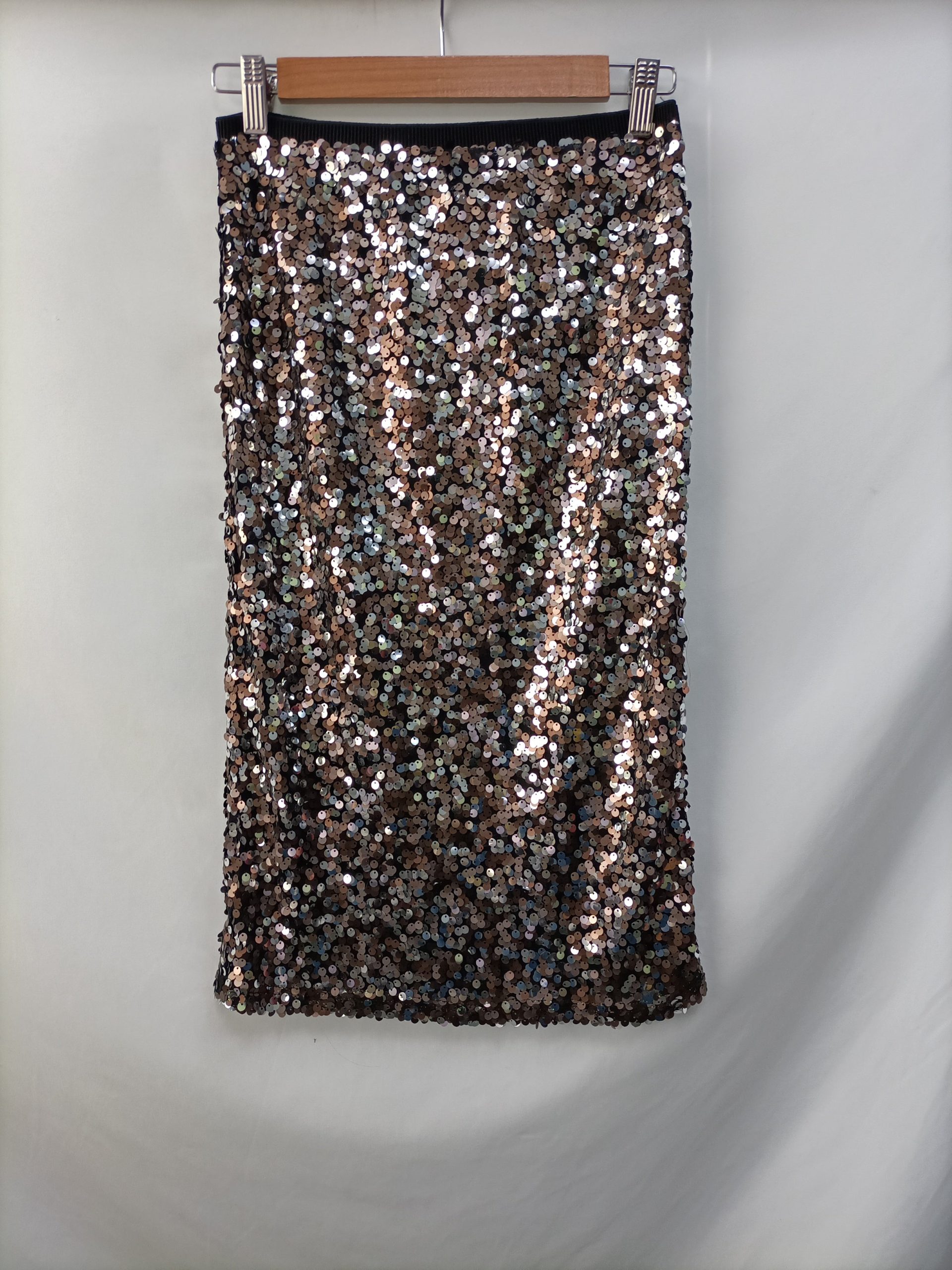 BLANCO. Falda lentejuelas T.38