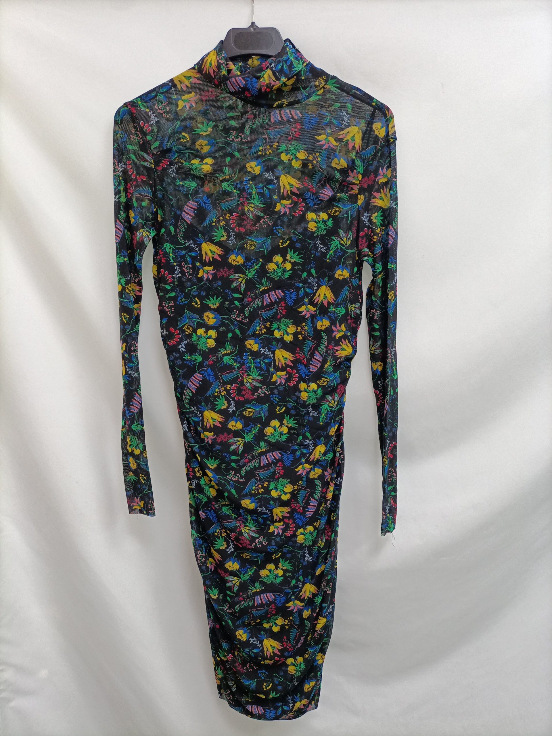 BIMBA Y LOLA. Vestido rejilla flores T.m