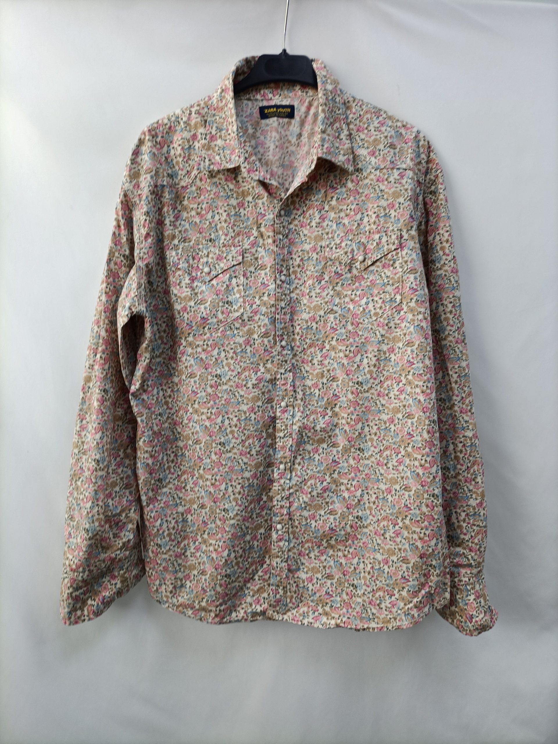 MarketZARA. Camisa flores vintage T.xl