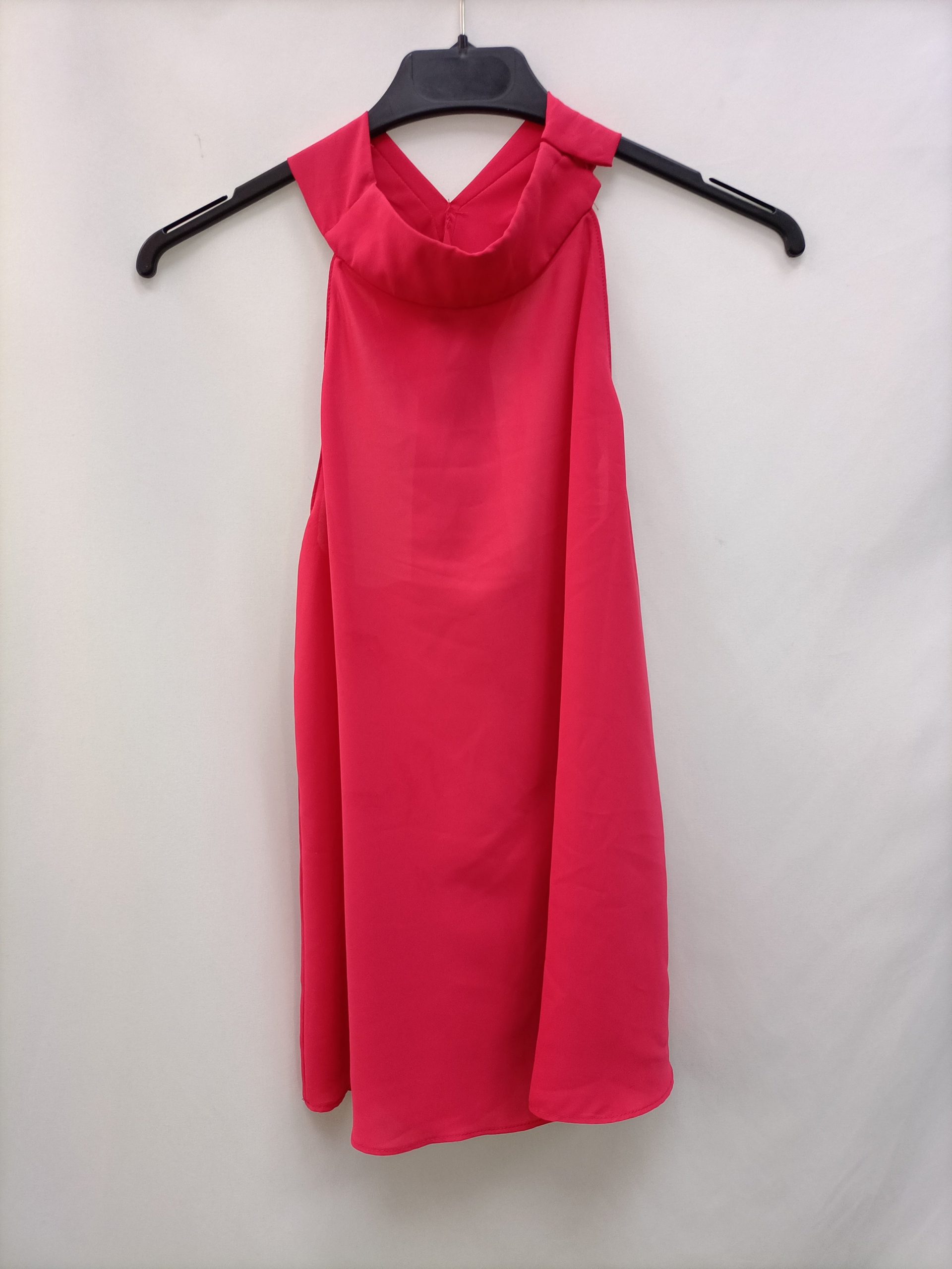 ZARA.Top rosa cuello halter T.M