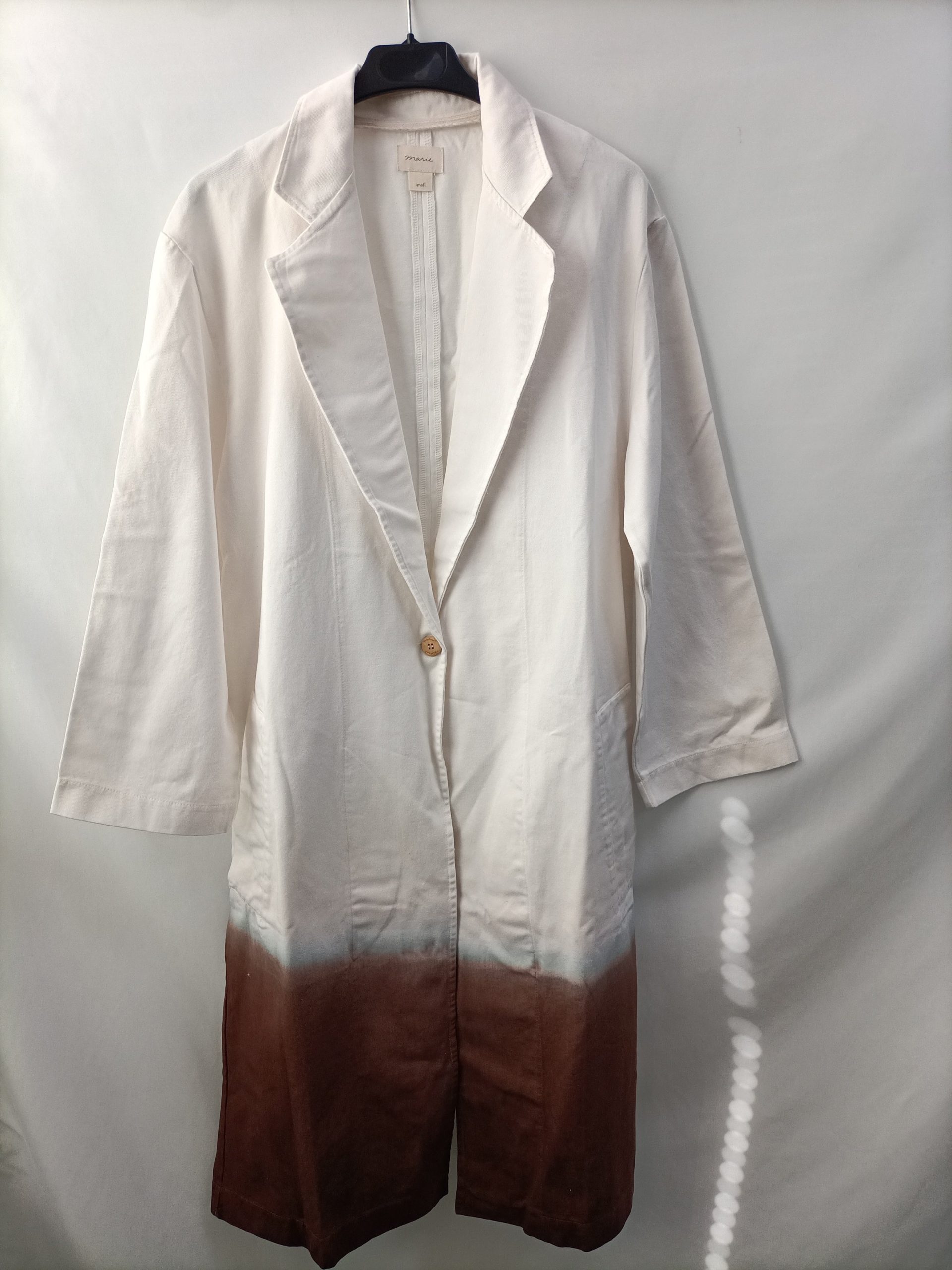 MARIE. Chaqueta larga denim fina. T.s