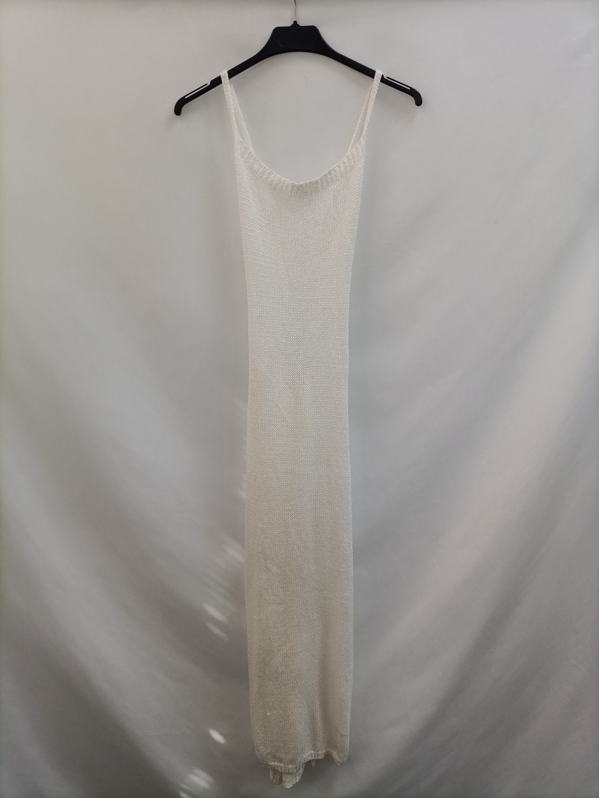 OTRAS. Vestido largo punto blanco T.u(s)