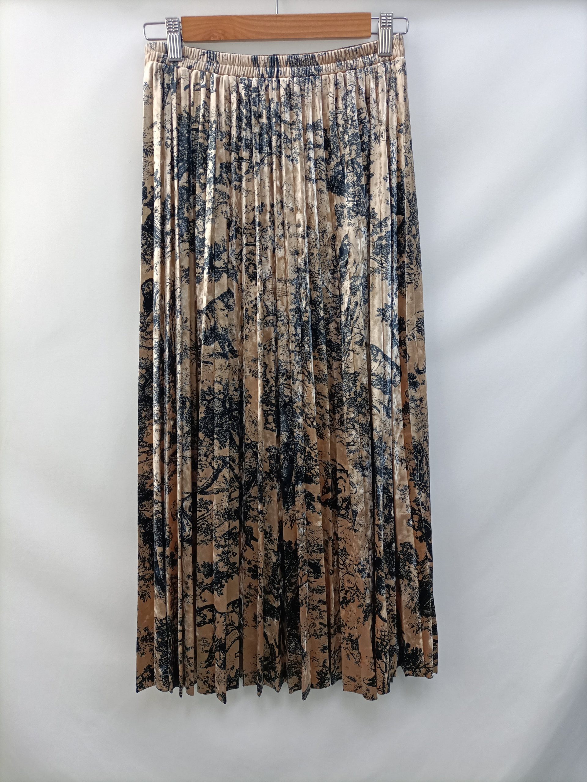 AN'GE. Falda plisada Terciopelo Tu(s)