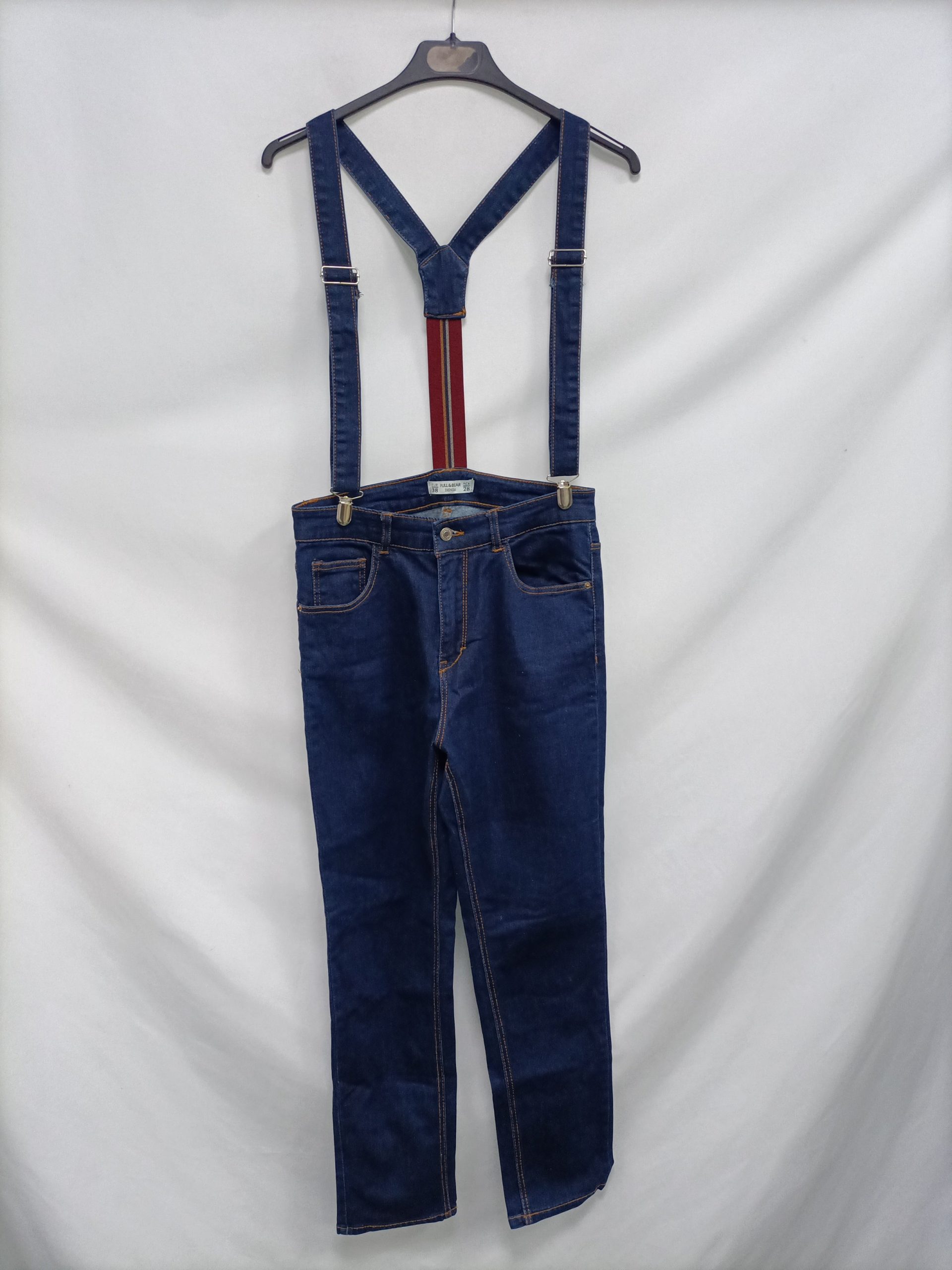 PULL&BEAR. Peto denim oscuro T.38