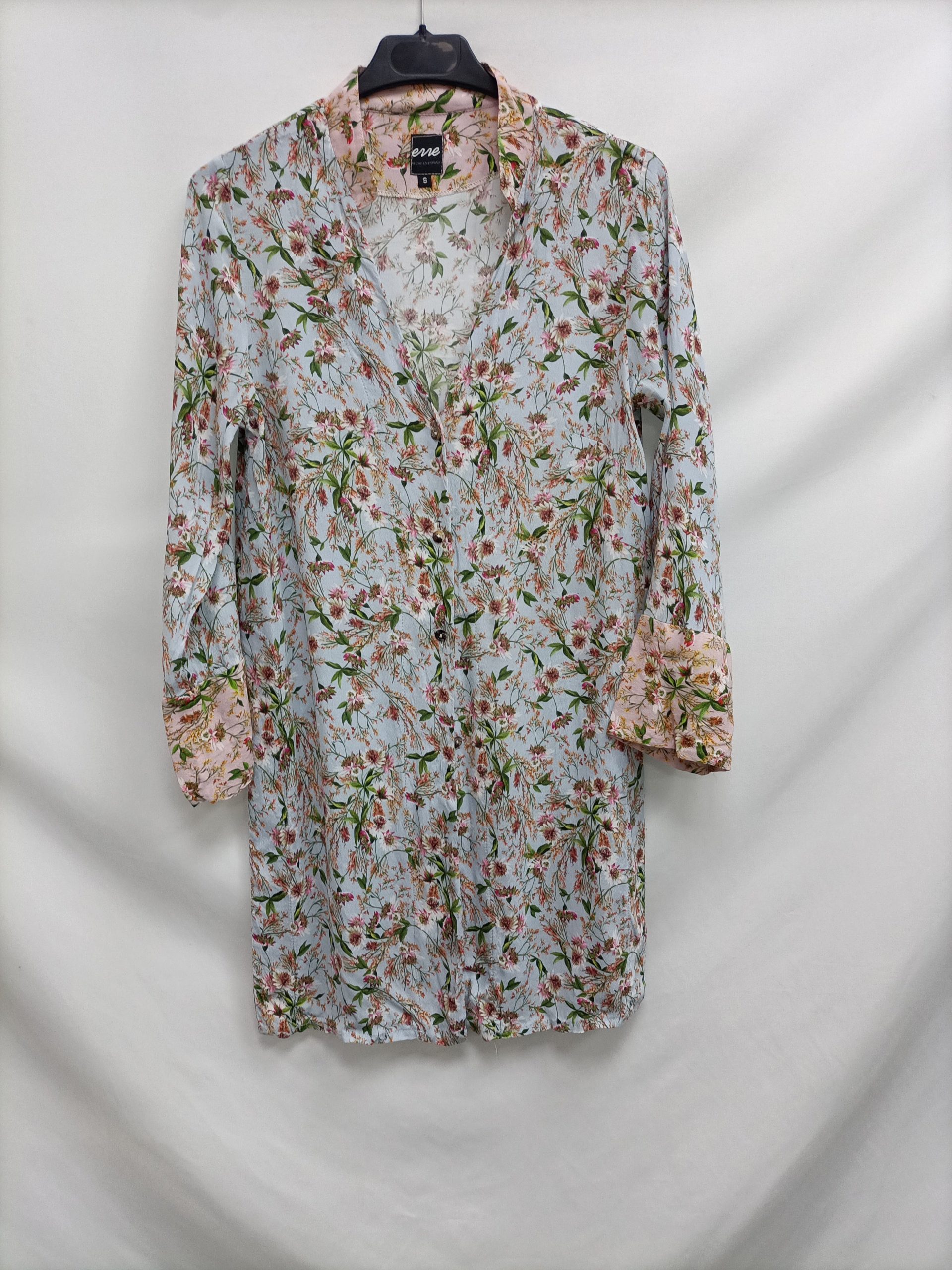 ERRE. Blusa bicolor flores T.s