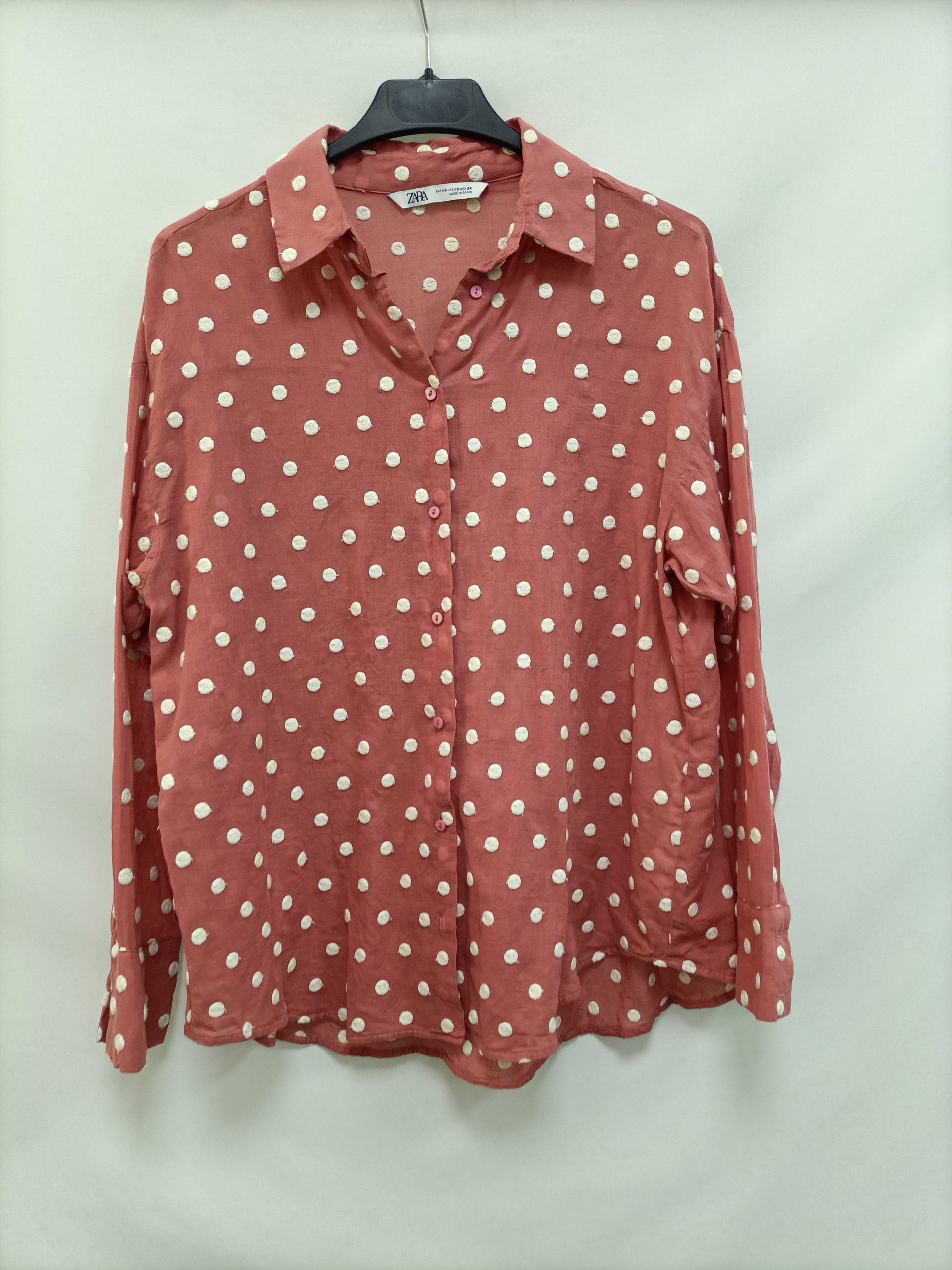 MarketZARA. Blusa rosa plumeti T.xs