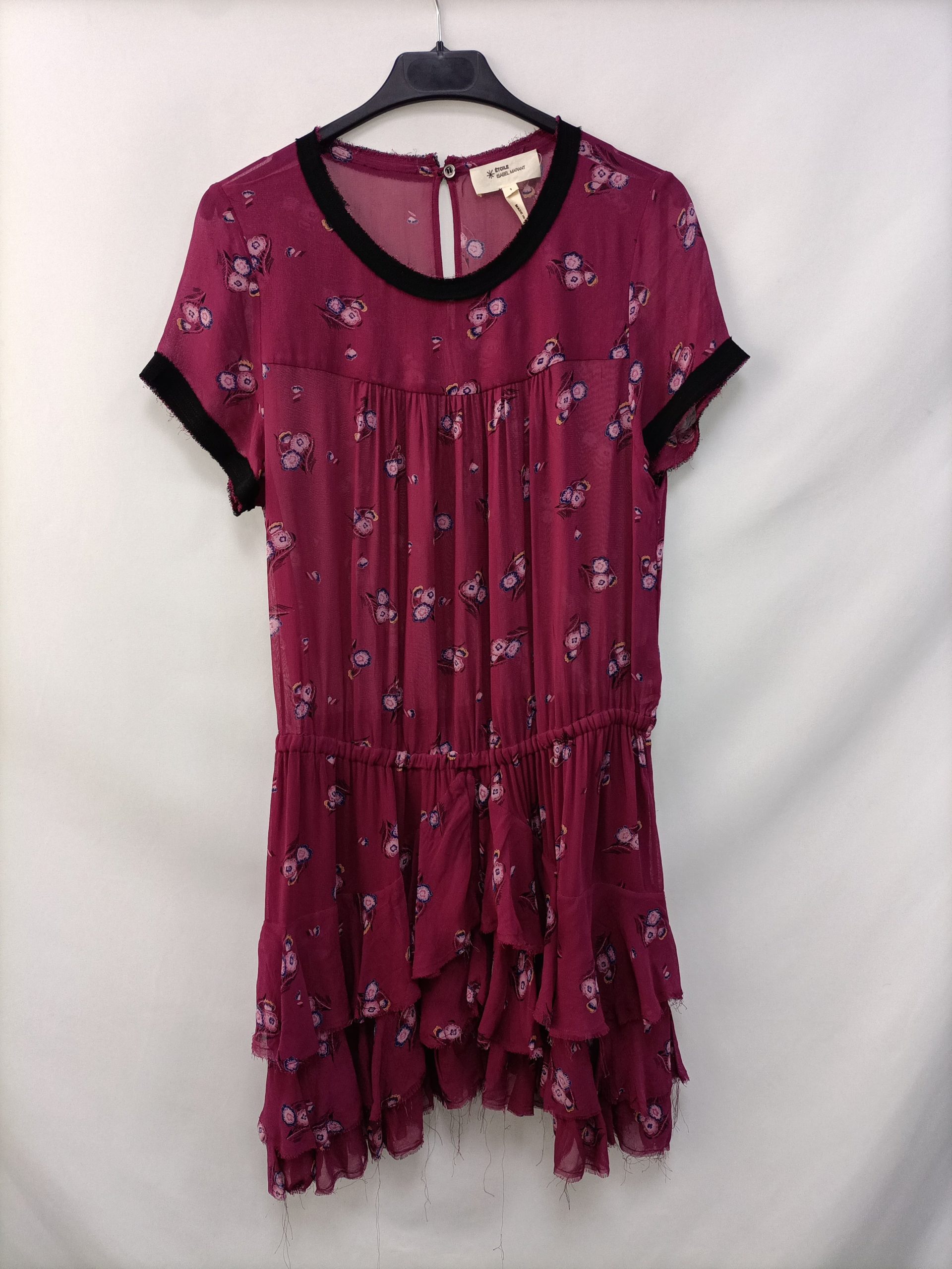 ISABEL MARANT ETOILE. Vestido seda estampado T.s