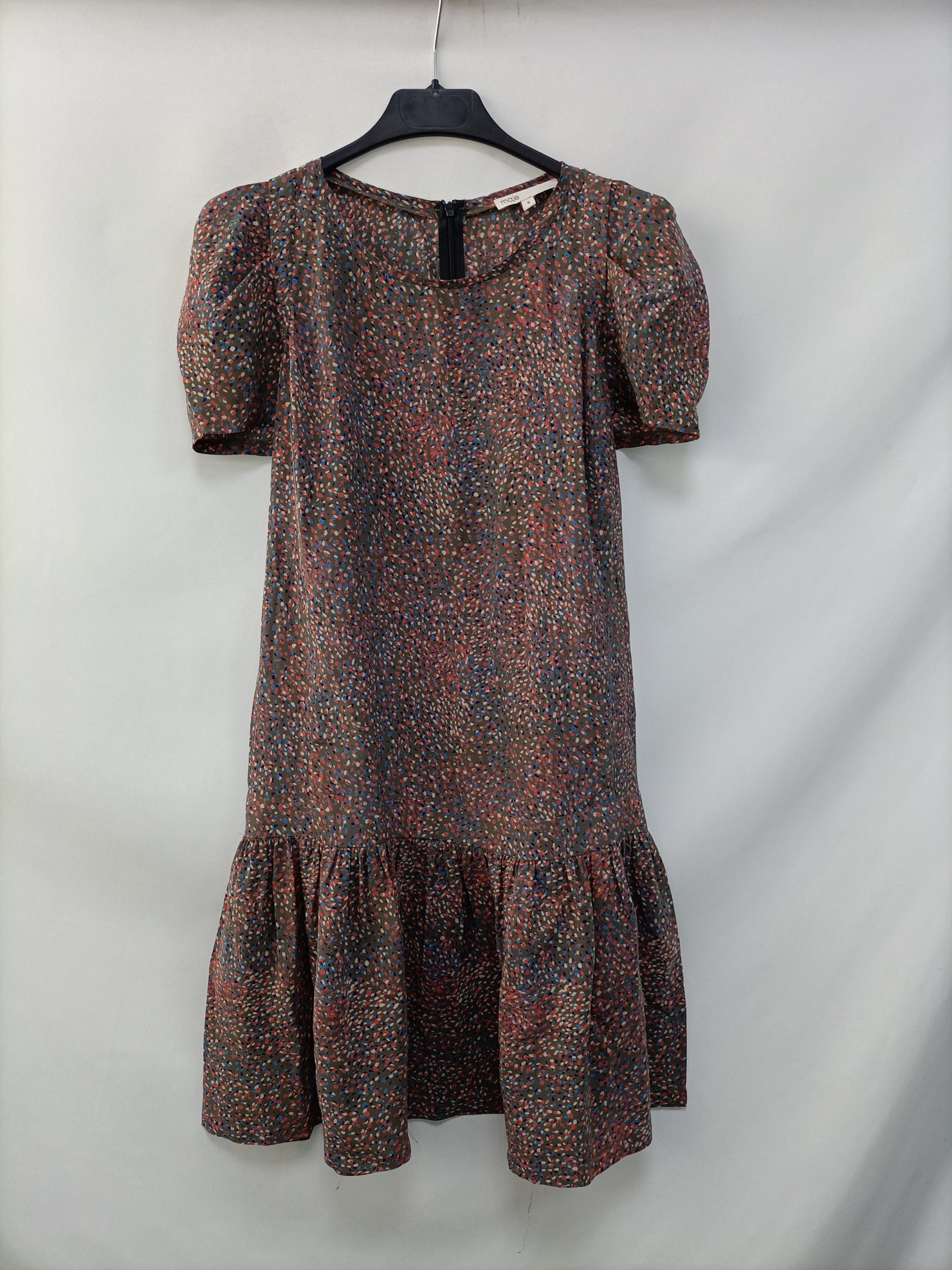 MAJE. Vestido verde grisáceo T.s