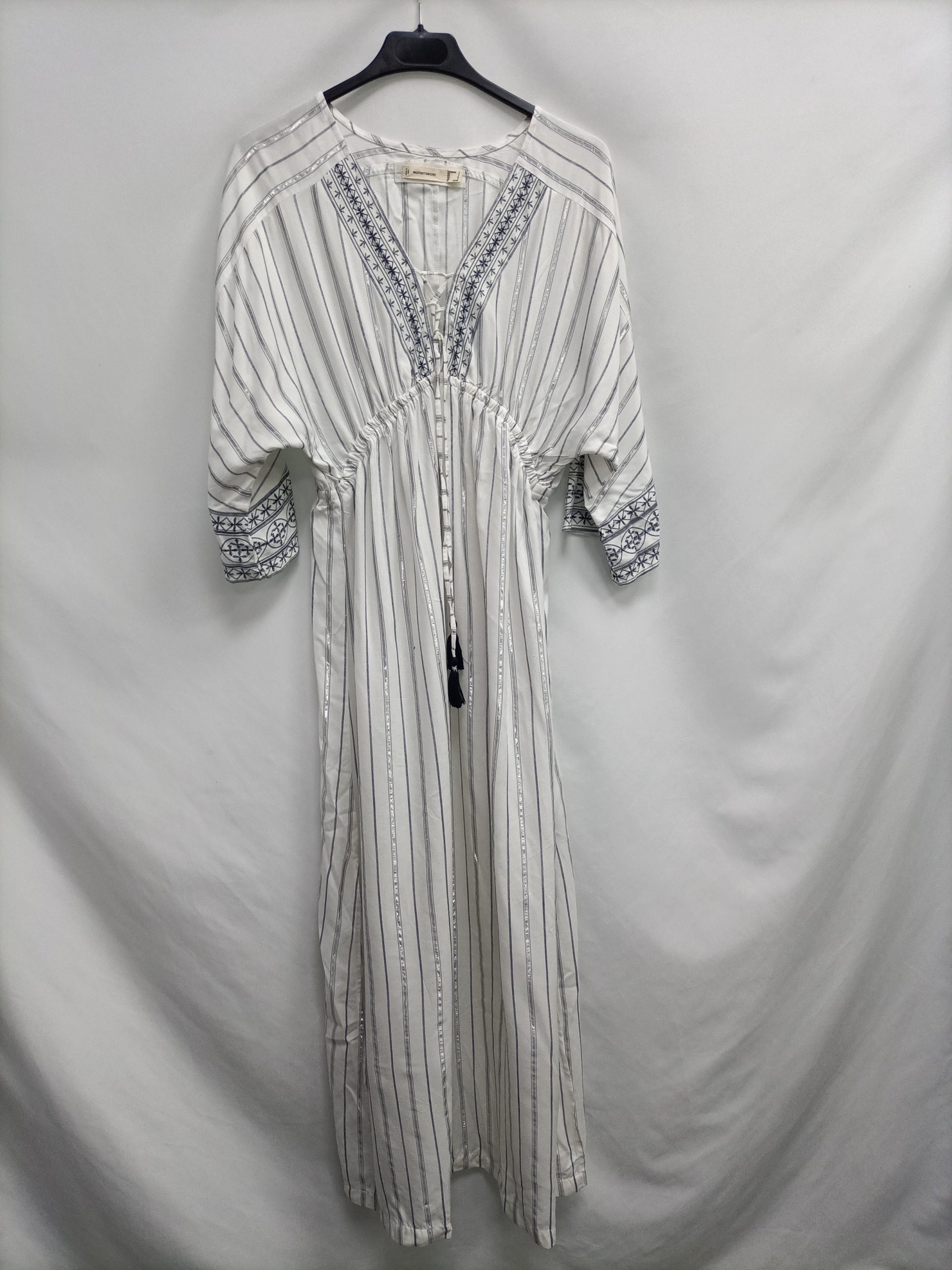 WOMEN'SECRET. Vestido blanco rayas T.s