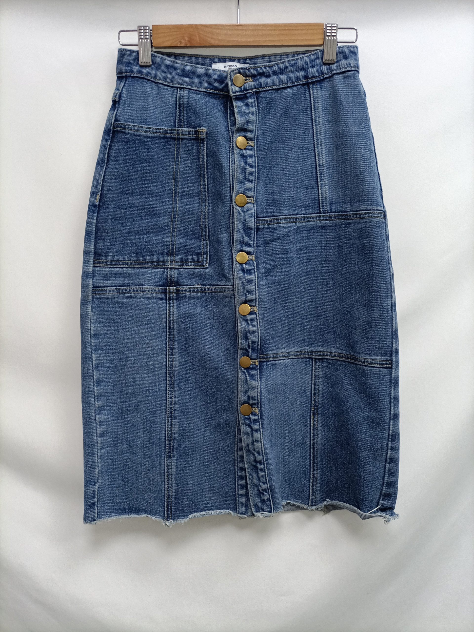 SUNCCO.Falda midi vaquera T.1(S)