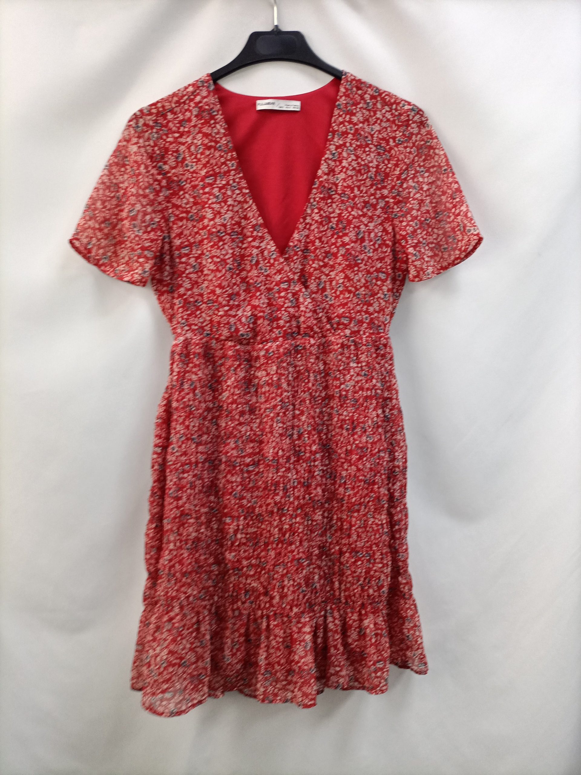 PULL&BEAR.Vestido corto nido de abeja T.s