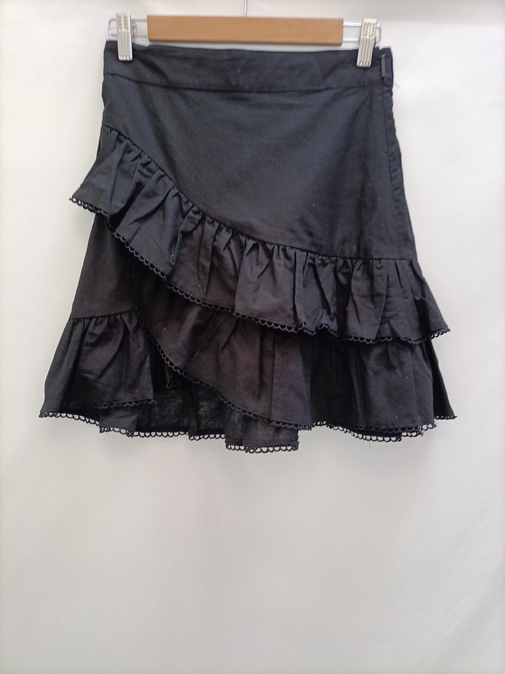 SCALPERS. Falda lino negra T.xs