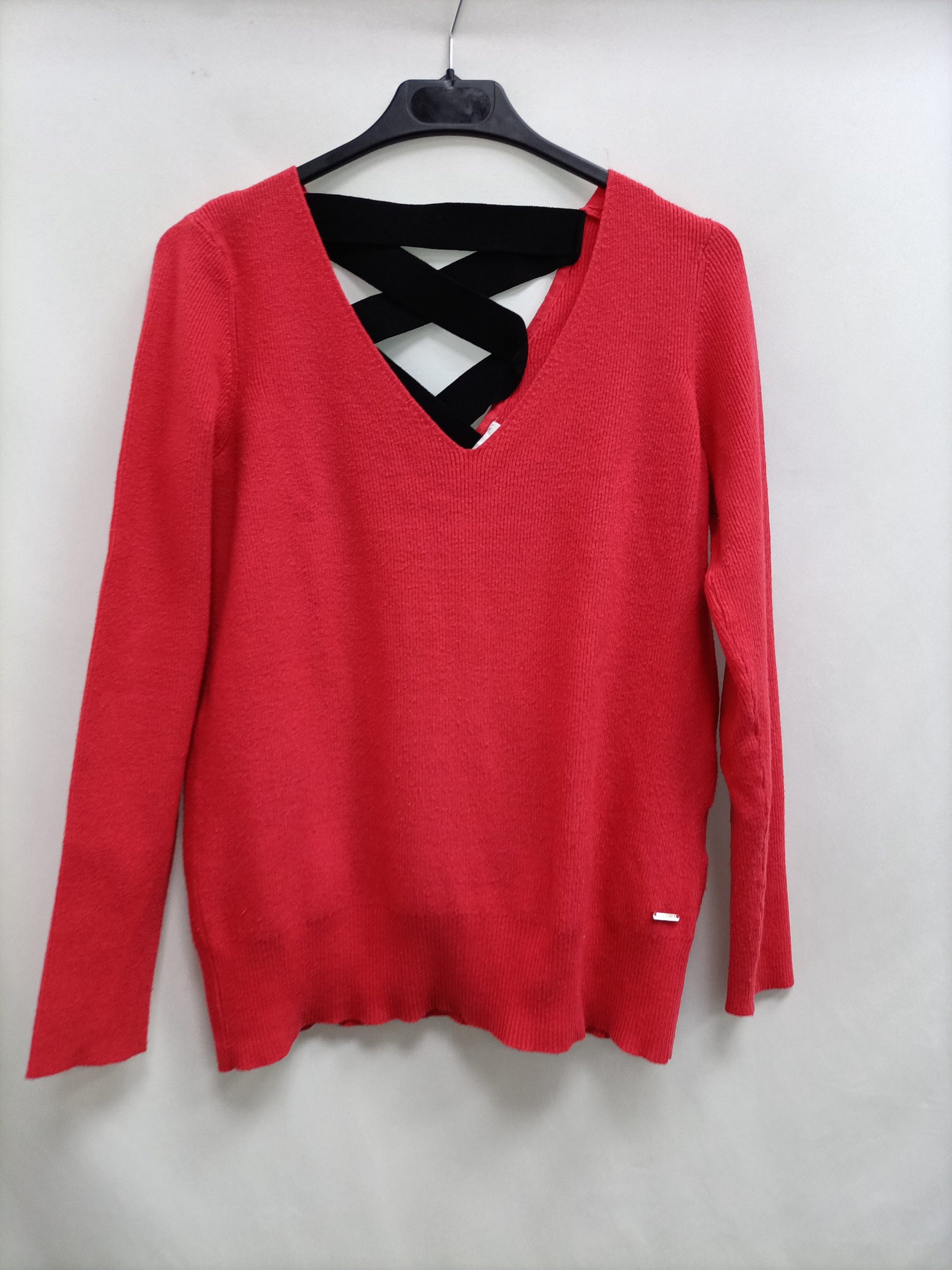 MORGAN. Jersey rosa canalé T.m