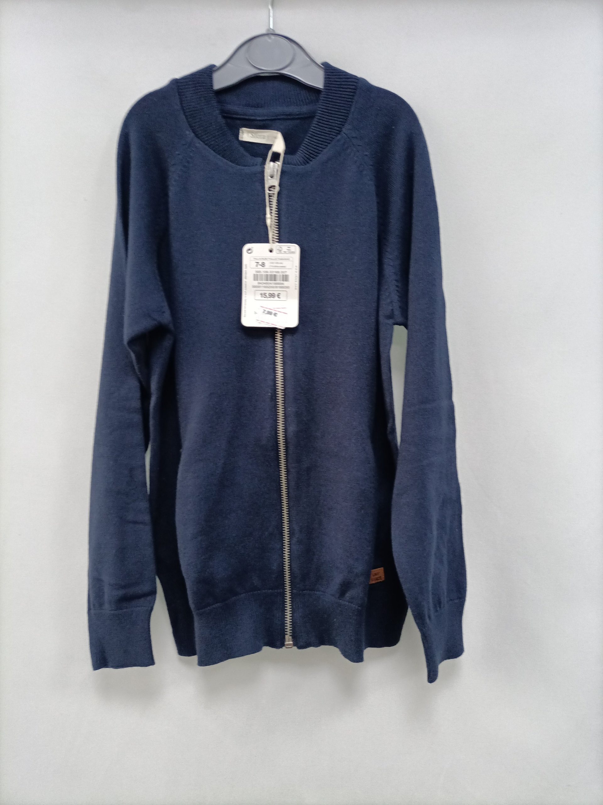 SFERA. Jersey azul cremallera T.7-8años