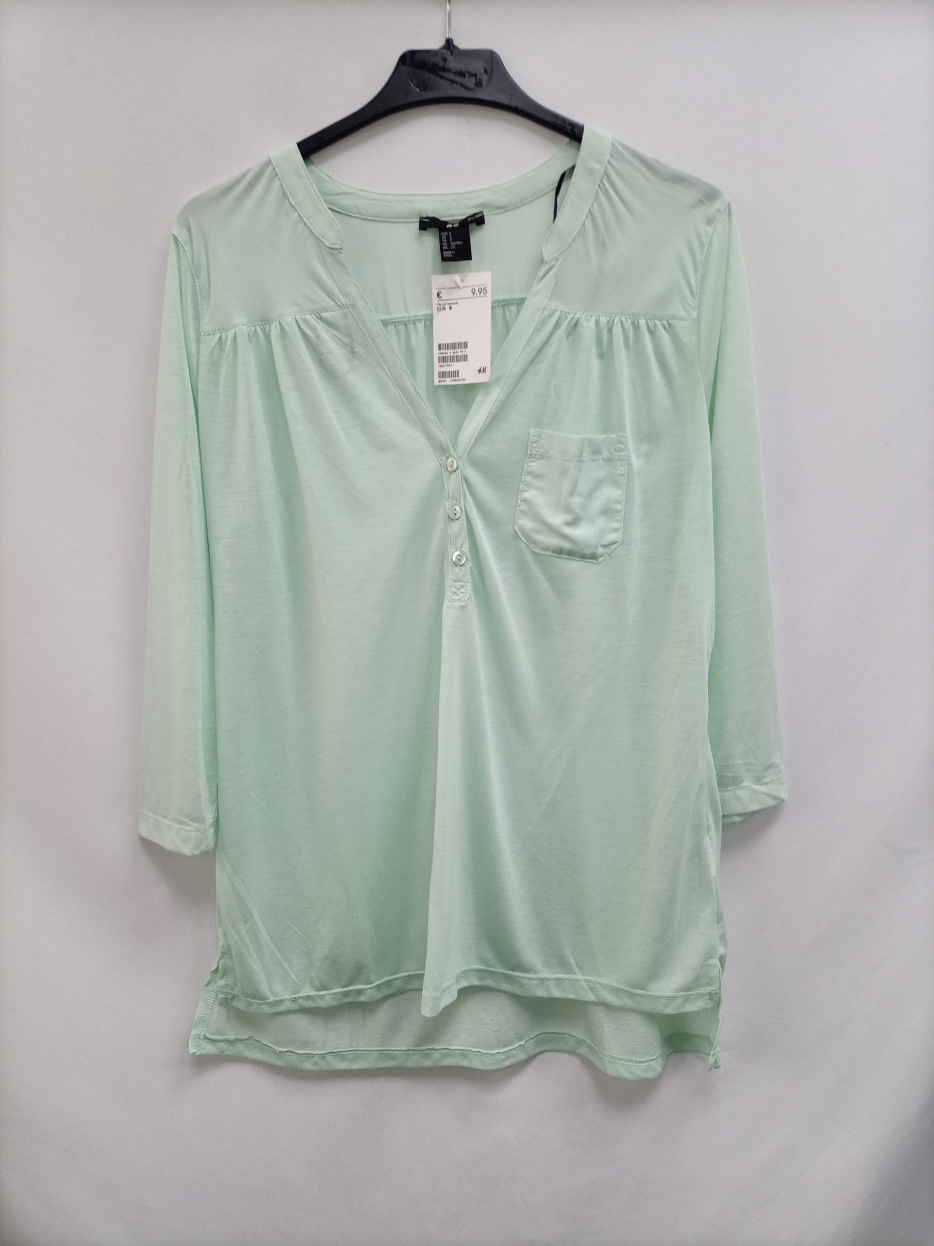 H&M. Blusa verde agua T.s