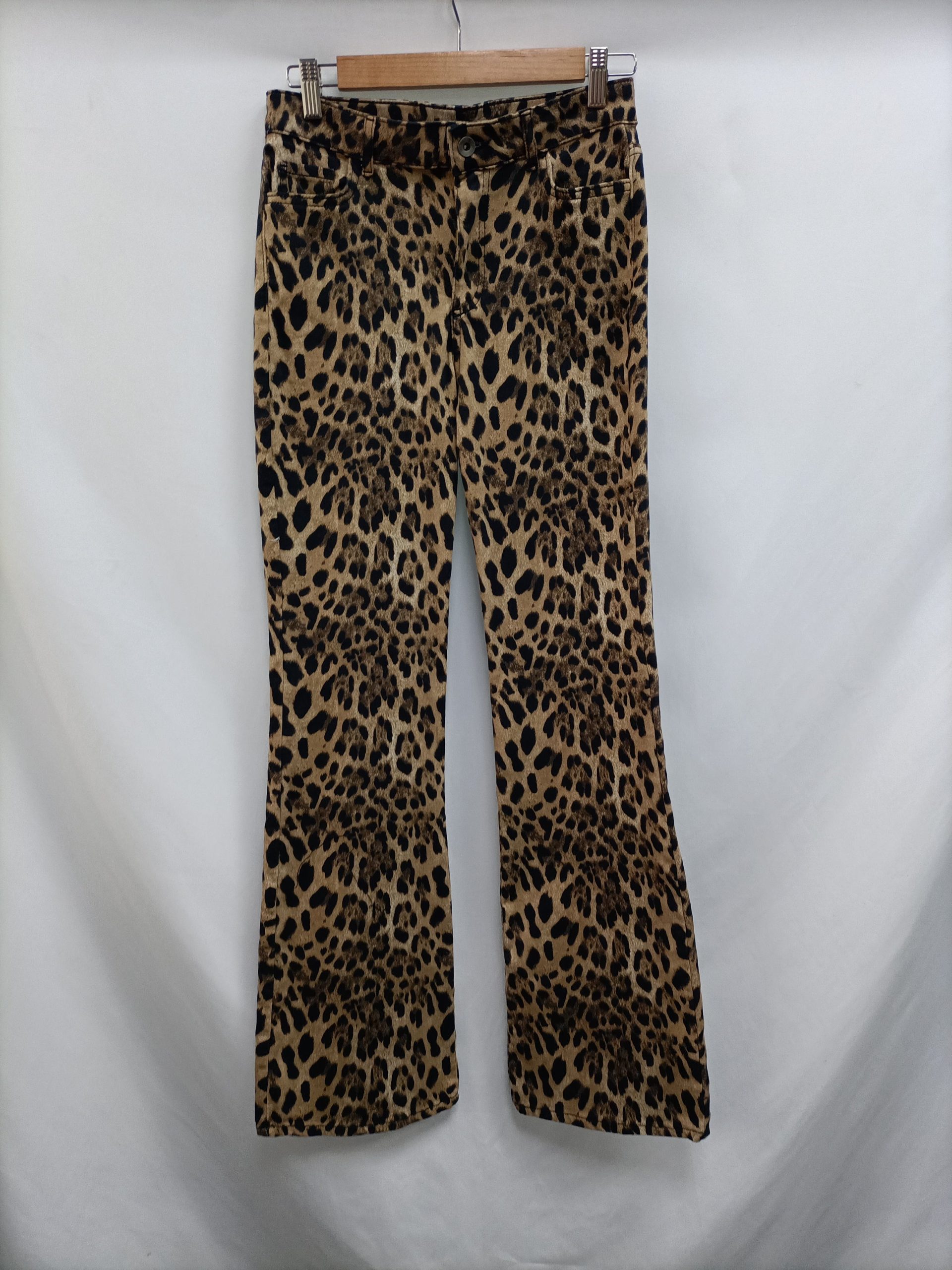 CALZEDONIA.Pantalones campana animal print T.m