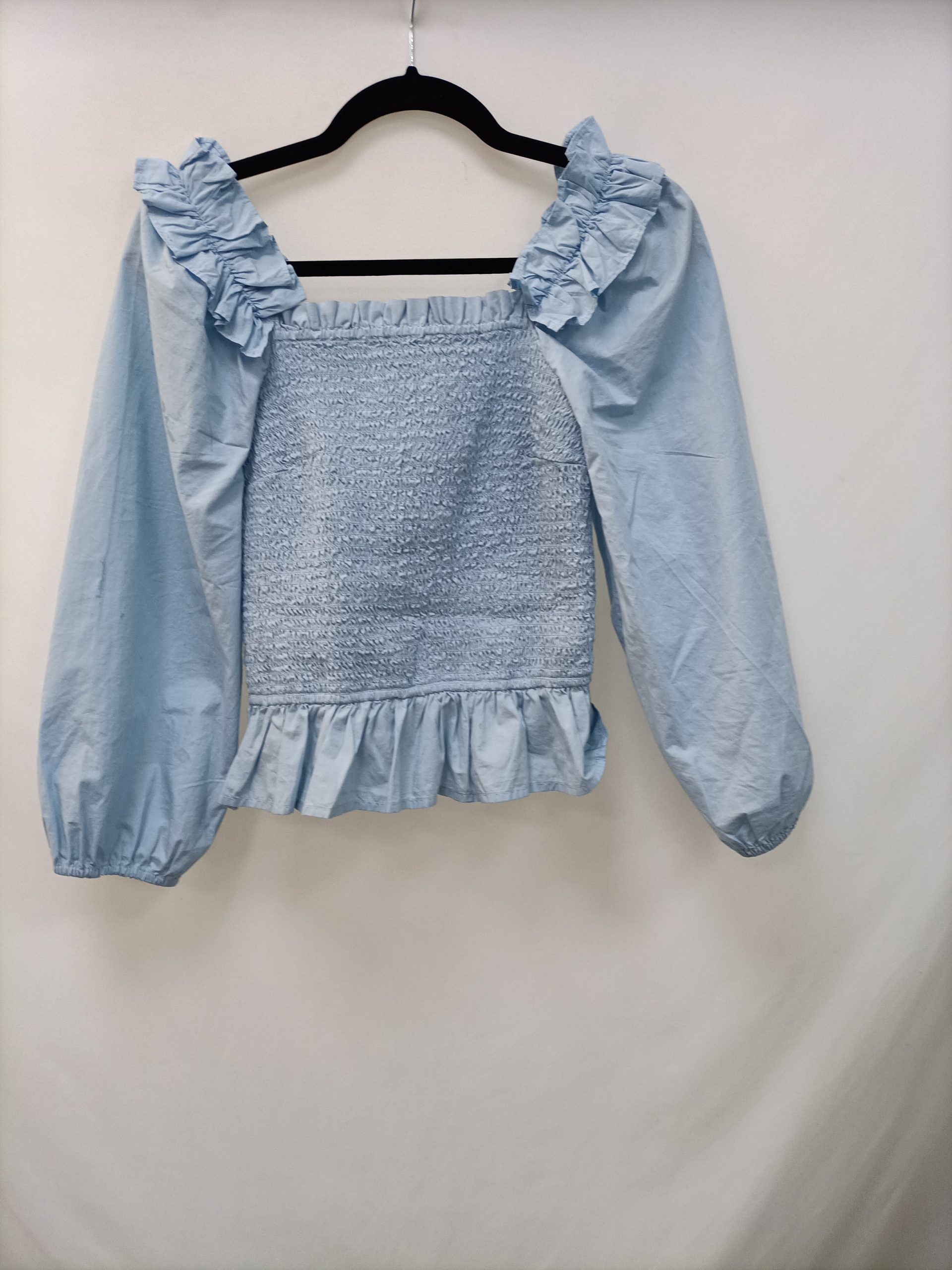 THE DROP. Top azul nido de abeja T.xs