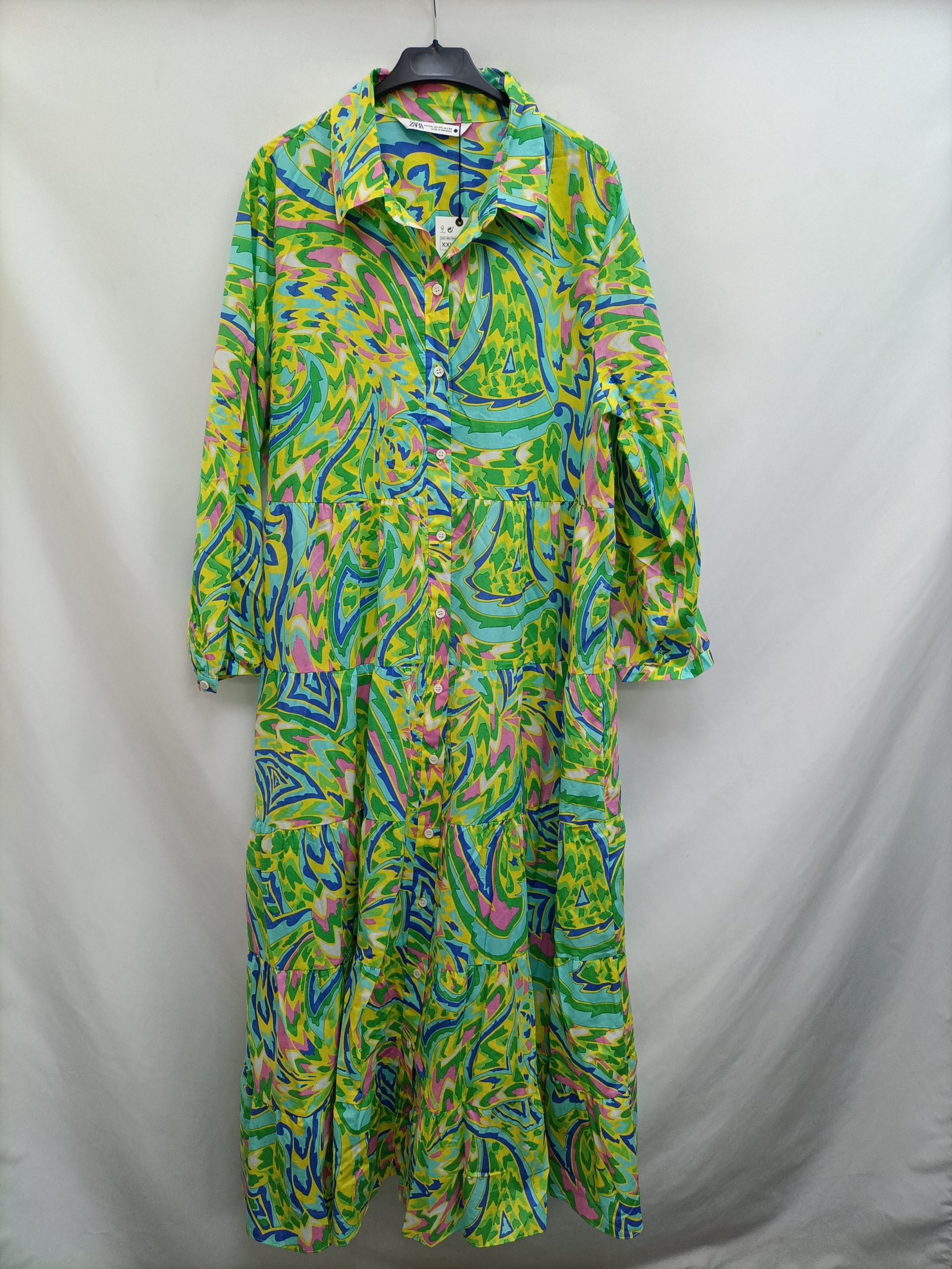 ZARA. Vestido largo camisero T.xxl