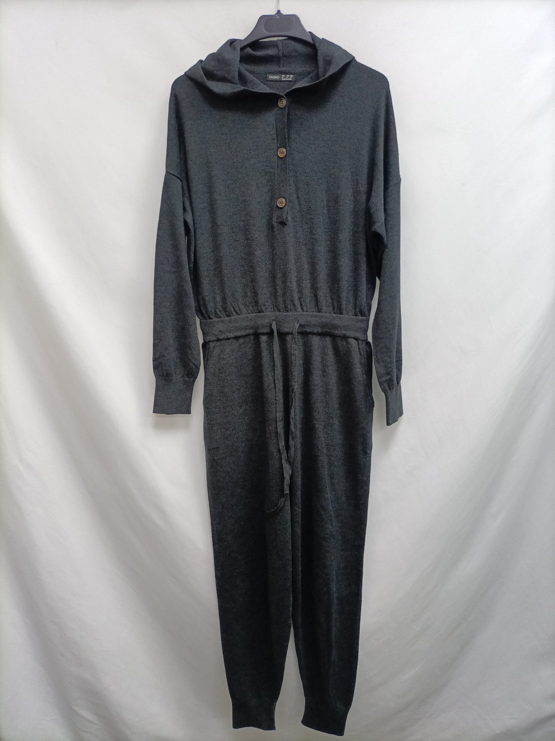 OYSHO. Mono de punto gris T.m