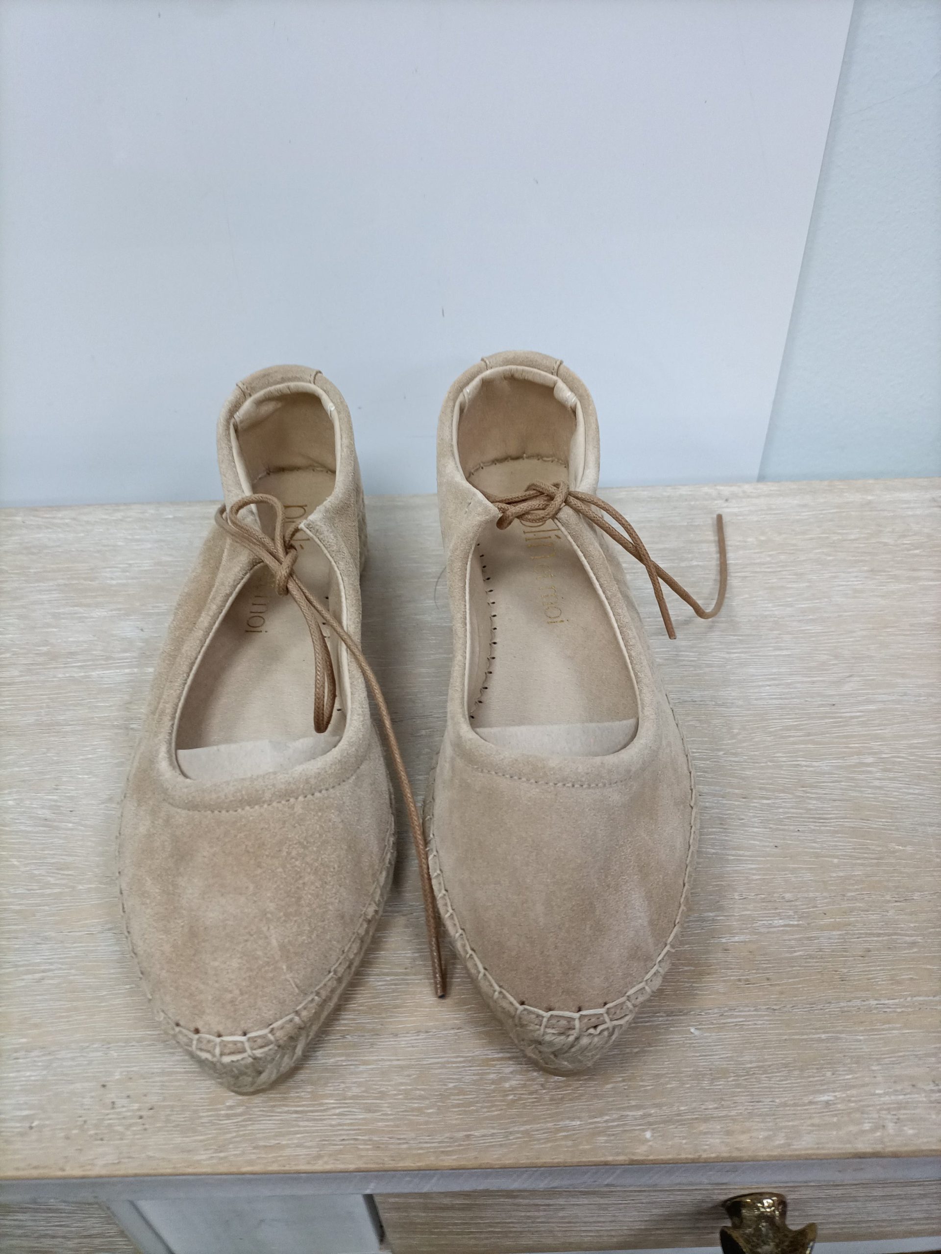 POLÍN ET MOI.Alpargata beige ante T.36